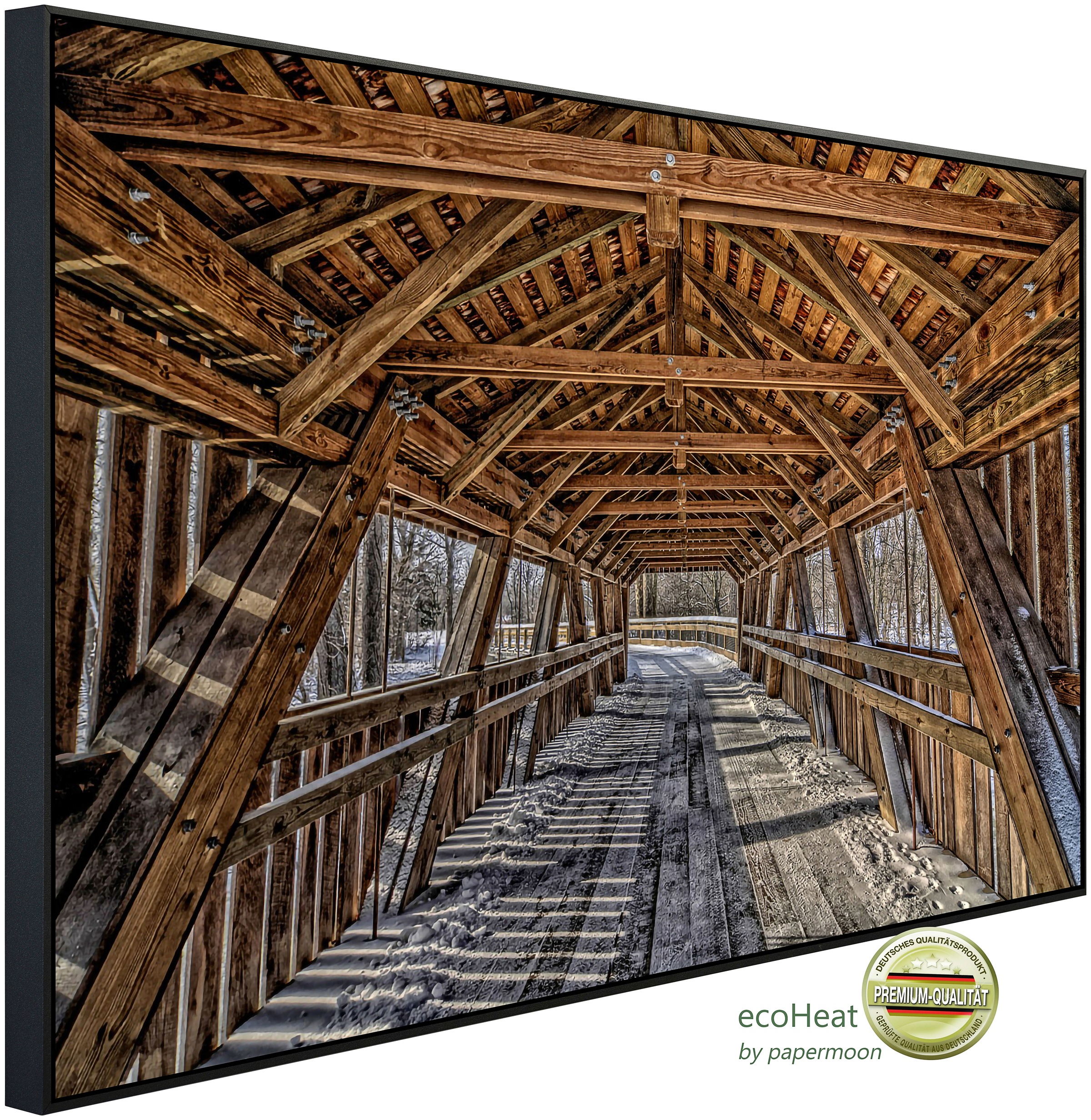 Papermoon Infrarotheizung »Holzbrücke«, sehr angenehme Strahlungswärme günstig online kaufen