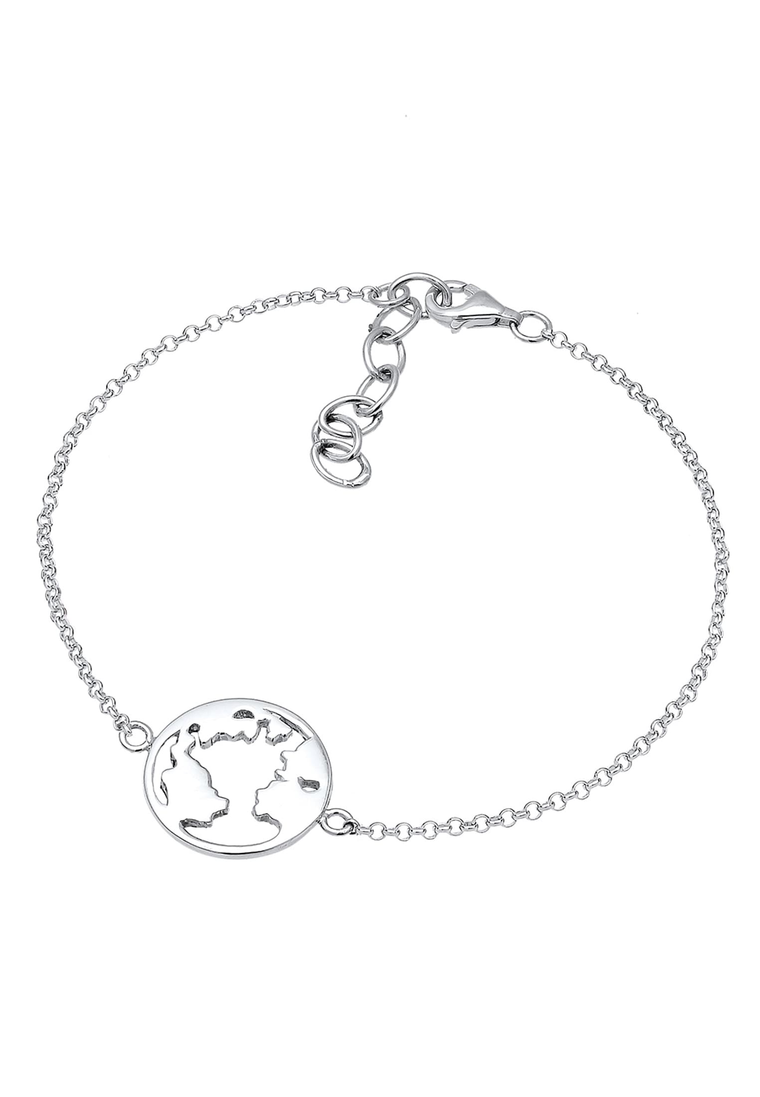 Elli Armband »Weltkugel Globus Reise Travel Cut Out 925er Silber«