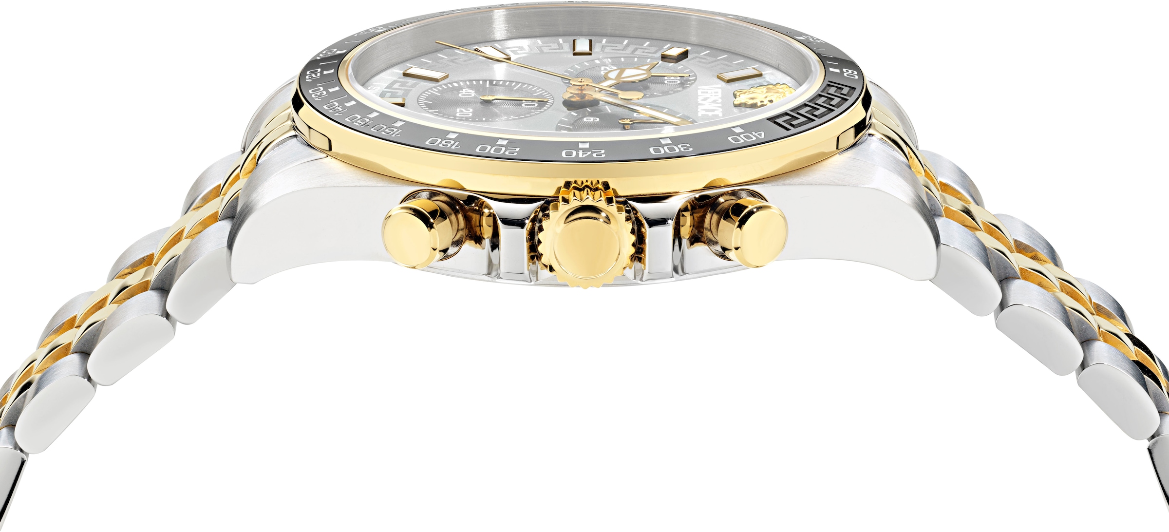Versace Chronograph »GRECA CHRONO WAVE«, Quarzuhr, Armbanduhr, Herrenuhr, Swiss Made, Edelstahlarmband, analog