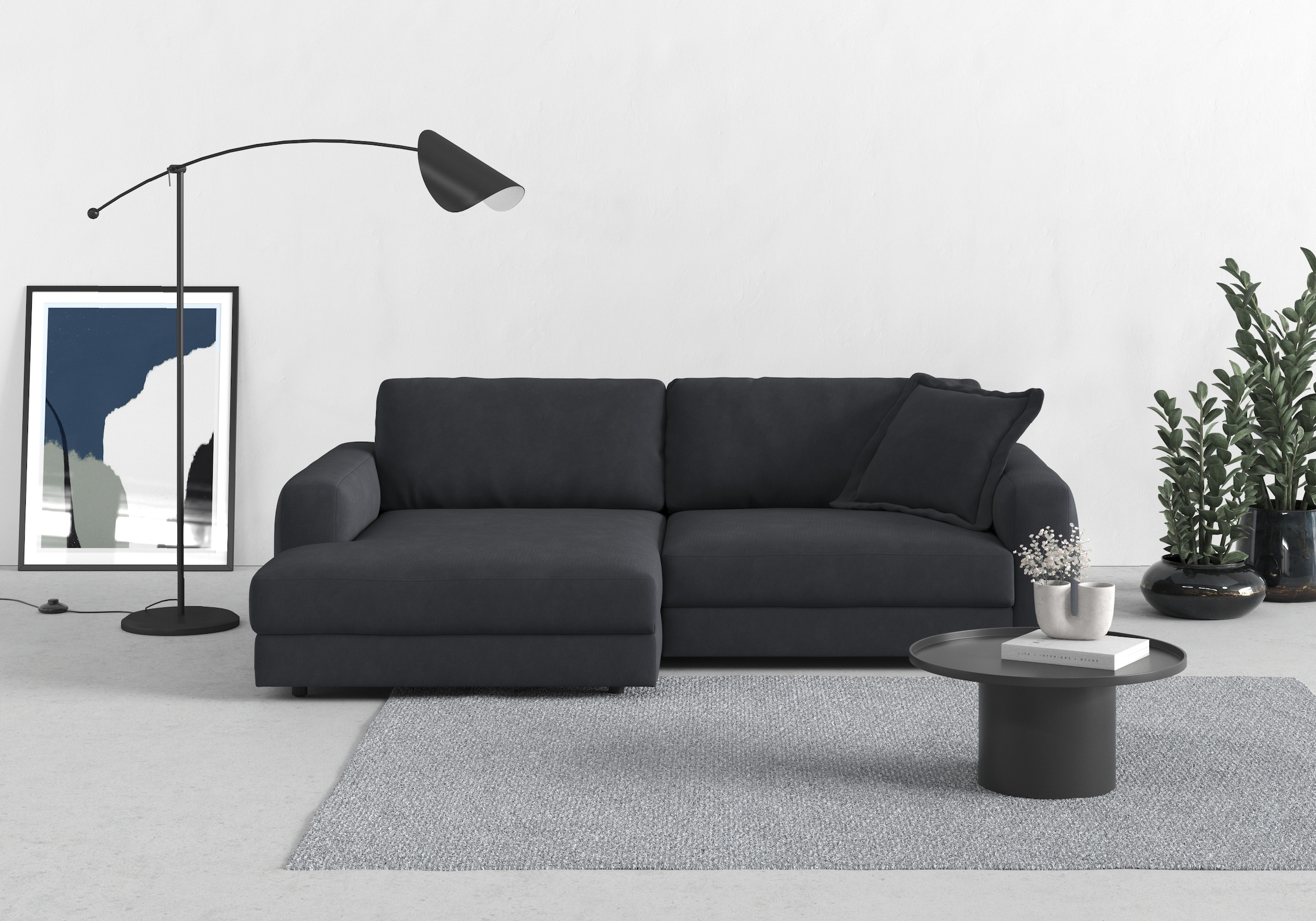 TRENDMANUFAKTUR Ecksofa »Bourbon, Designsofa mit tollem Sitzkomfort, L-Form,«, extra tiefe Sitzfläche, wahlweise mit Sitztiefenverstellung