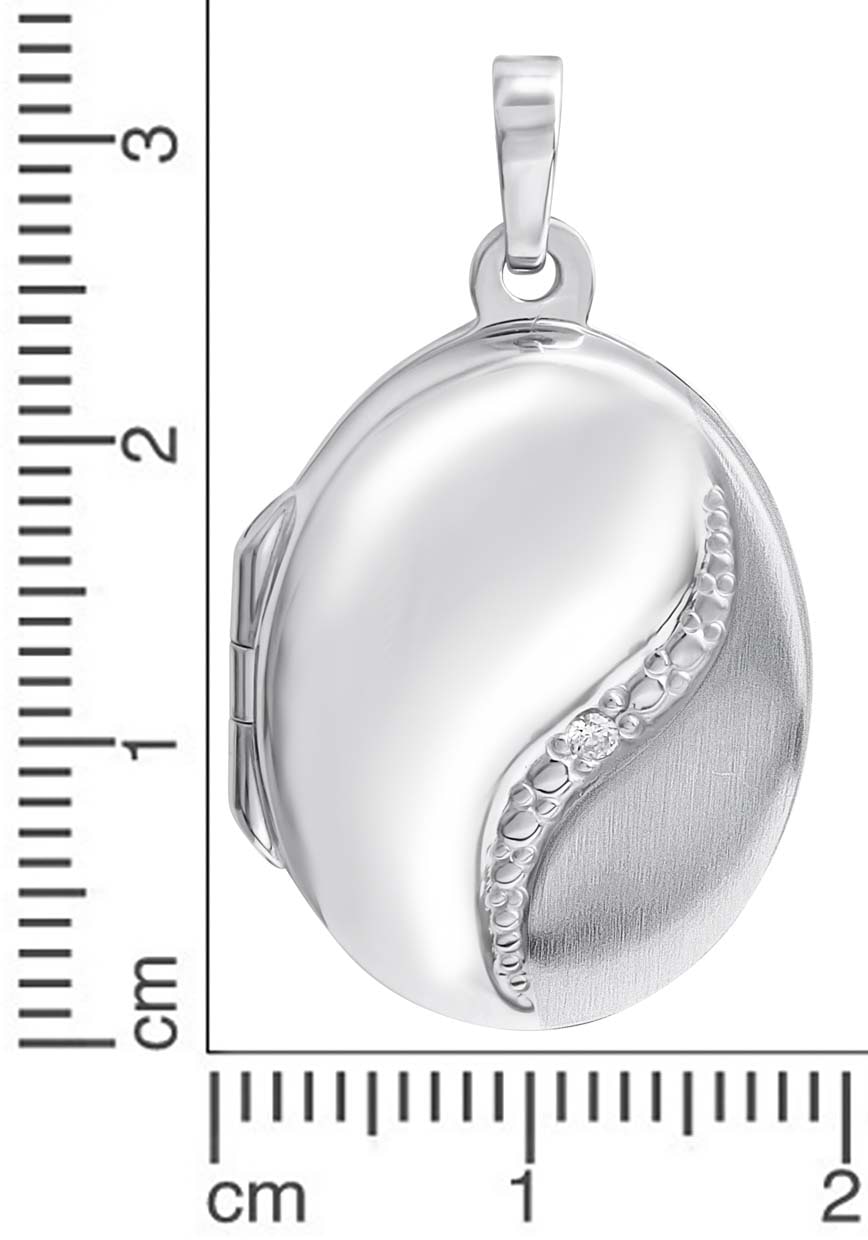 Firetti Kettenanhänger »Schmuck Geschenk Silber 925 Halsschmuck Anhänger Medaillon«, mit Zirkonia (synth.)