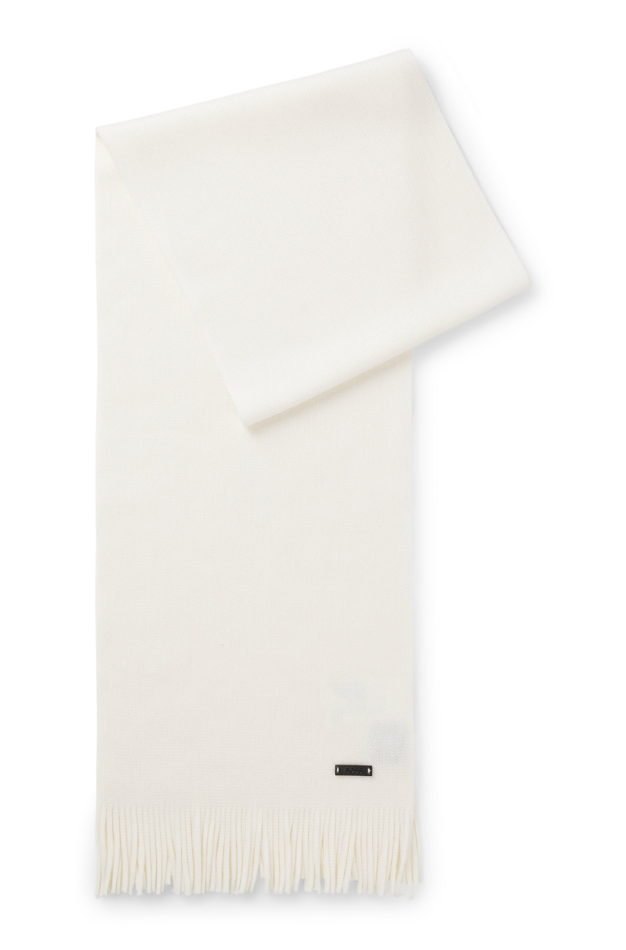 BOSS Schal »Albas« aus Schurwolle mit Raschel-Strick, 170 x 25 cm