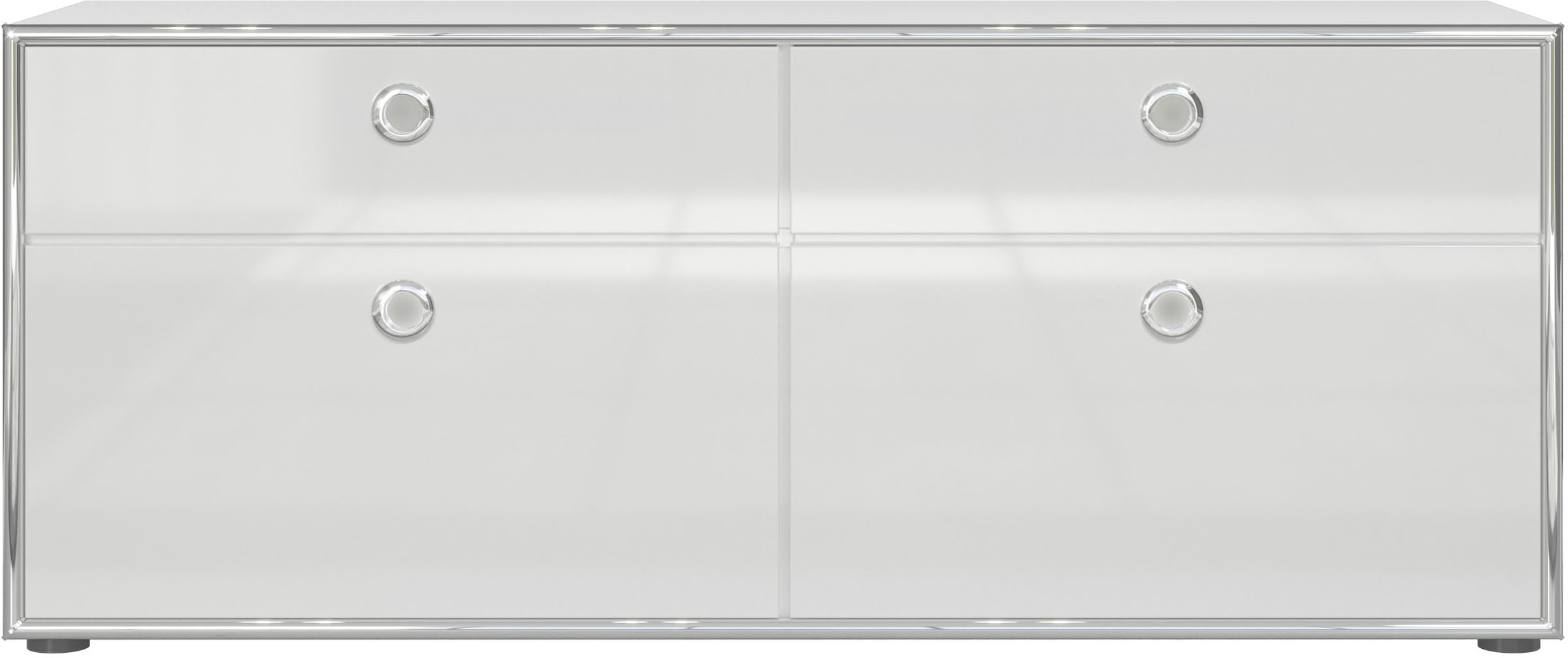 Places of Style Lowboard »Imperia«, Hochglanzoptik mit eleganter Chromumrahmung - Made in Italy