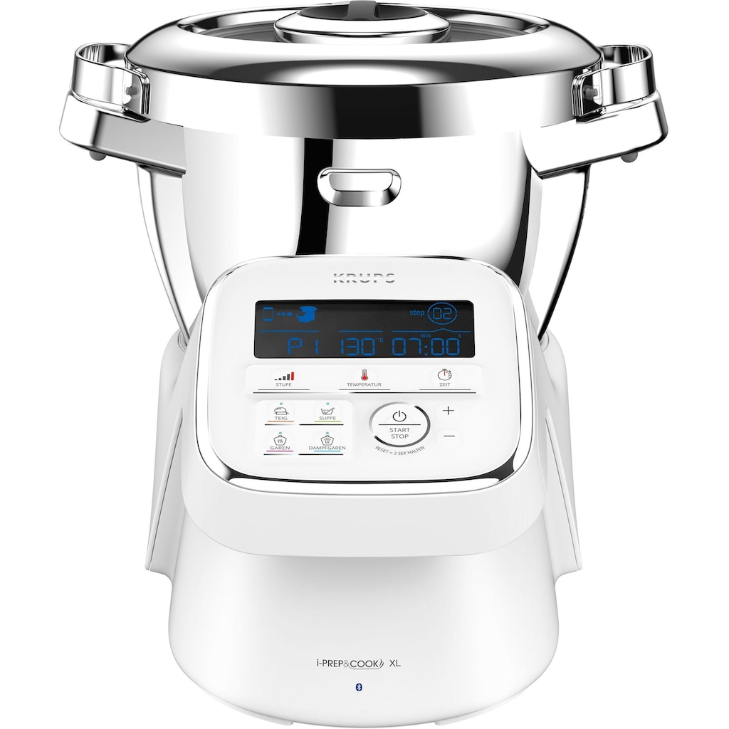 Krups Küchenmaschine mit Kochfunktion »HP60A1 i Prep&Cook XL«, 10 automatische Programme + manueller Modus, 5 Zubehörteile, Bluetooth Funktion mit App und Sprachsteuerung