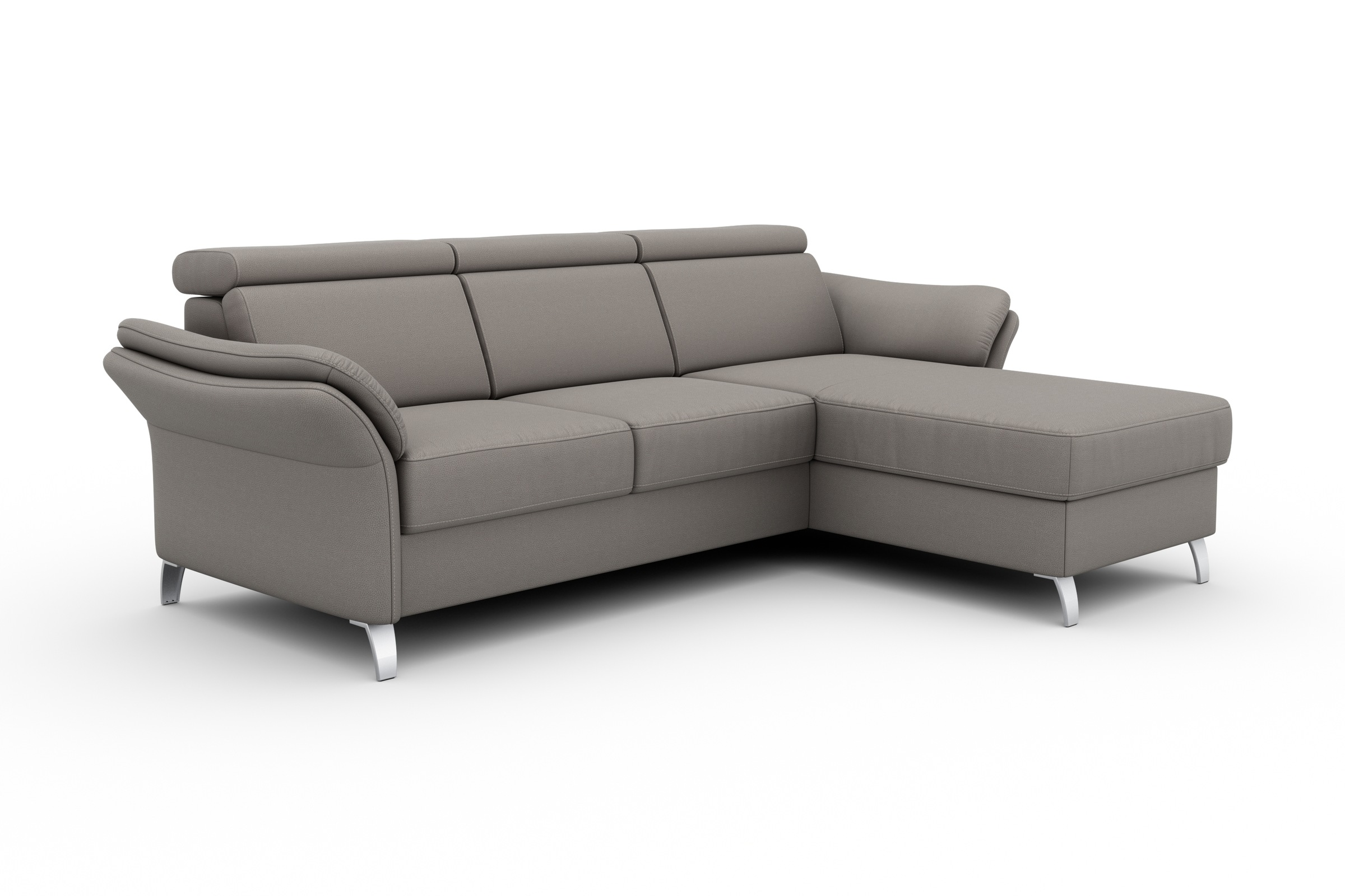 sit&more Ecksofa »Vincenzo L-Form«, inklusive Kopfteilverstellung, wahlweise mit Bettfunktion, Bettkasten