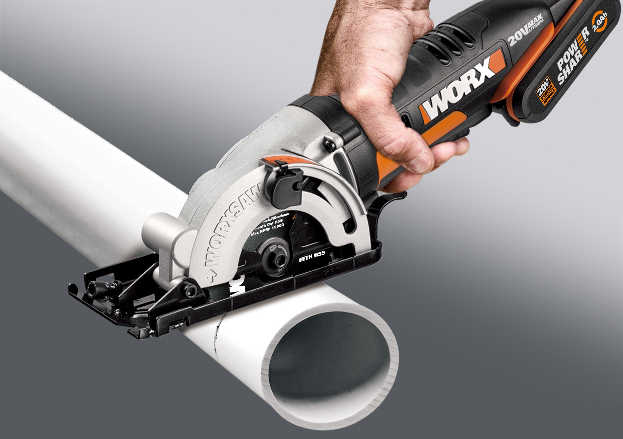 Worx Akku-Handkreissäge »WX527.9 WorxSaw«, Tauch- & Sägeschnitte bis zu 27 mm, ohne Akku & Ladegerät