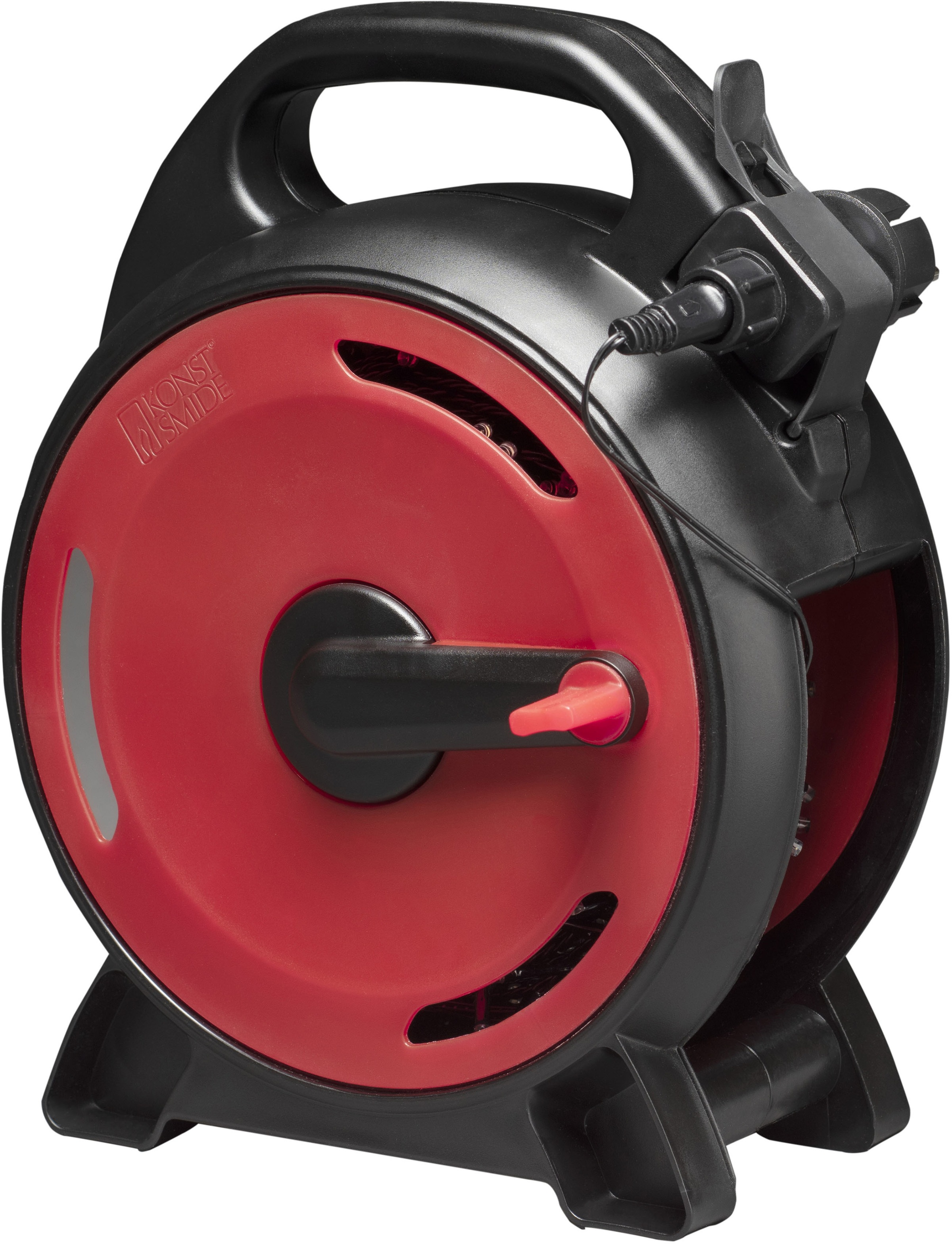 KONSTSMIDE LED-Lichterkette »Weihnachtsdeko aussen«, 800 St.-flammig, Micro LED Compactlights mit Kabelaufroller, schwarz-rot, 800 Dioden