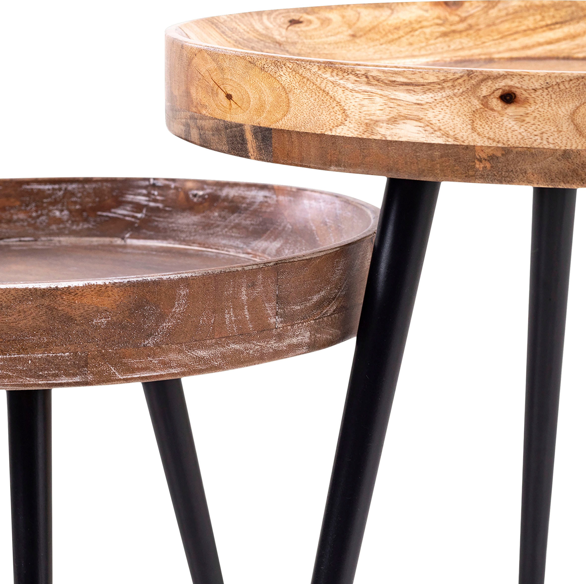 byLIVING Beistelltisch »Ava«, Massive runde Tischplatte, Durchmesser 38 oder 45 cm