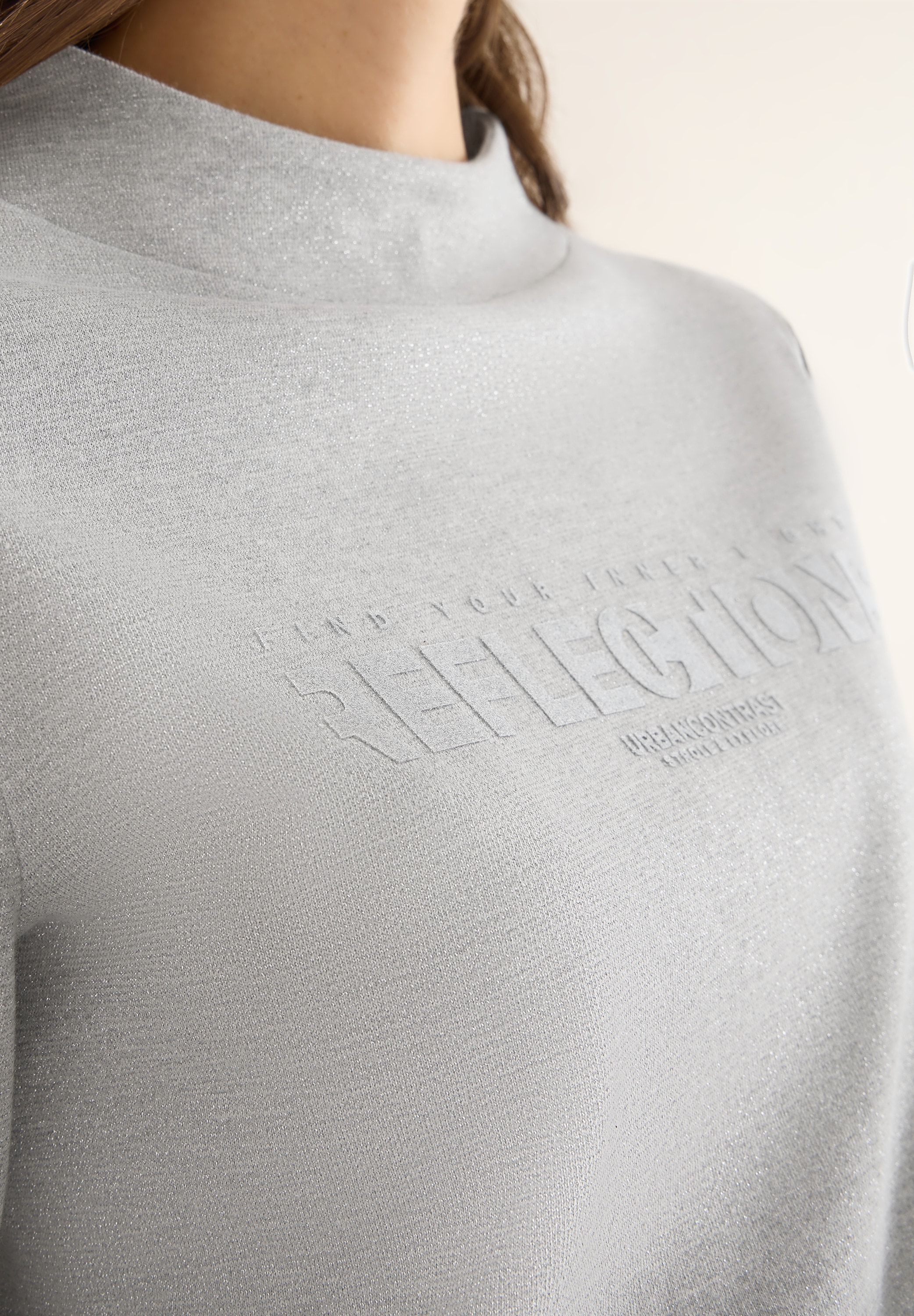 Cecil Sweatshirt , mit Glitzer-Wording
