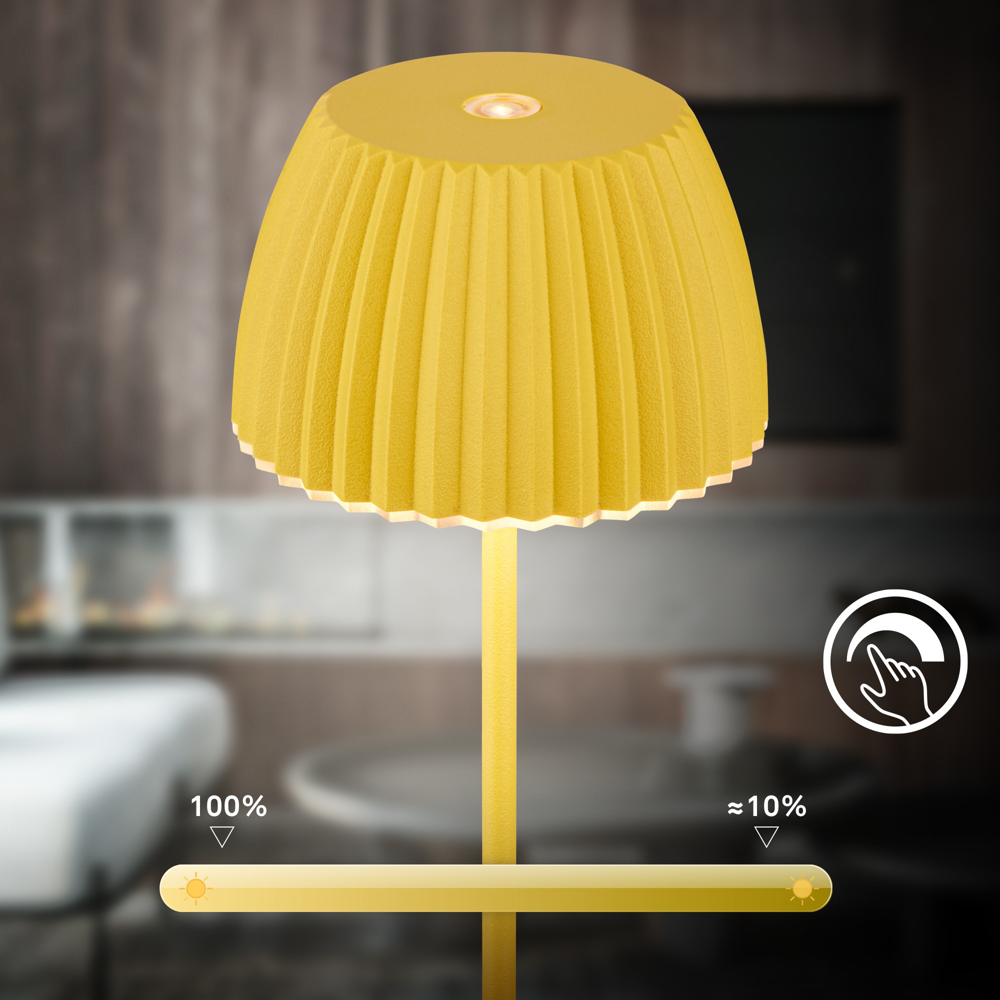 Briloner Leuchten LED Tischleuchte »Akku LED Tischleuchte, mini, gelb«