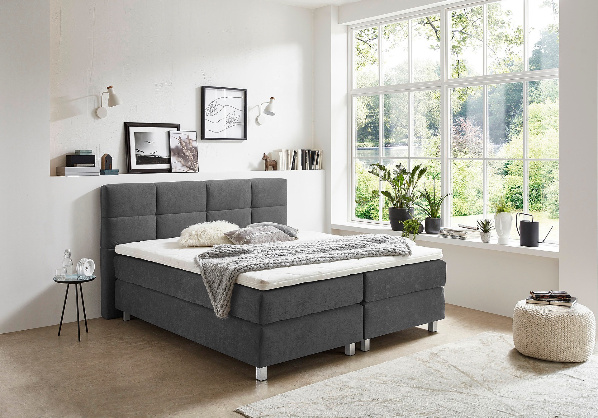 Westfalia Schlafkomfort Boxspringbett, wahlweise mit Kaltschaum-Topper, 2 Matratzenqualitäten