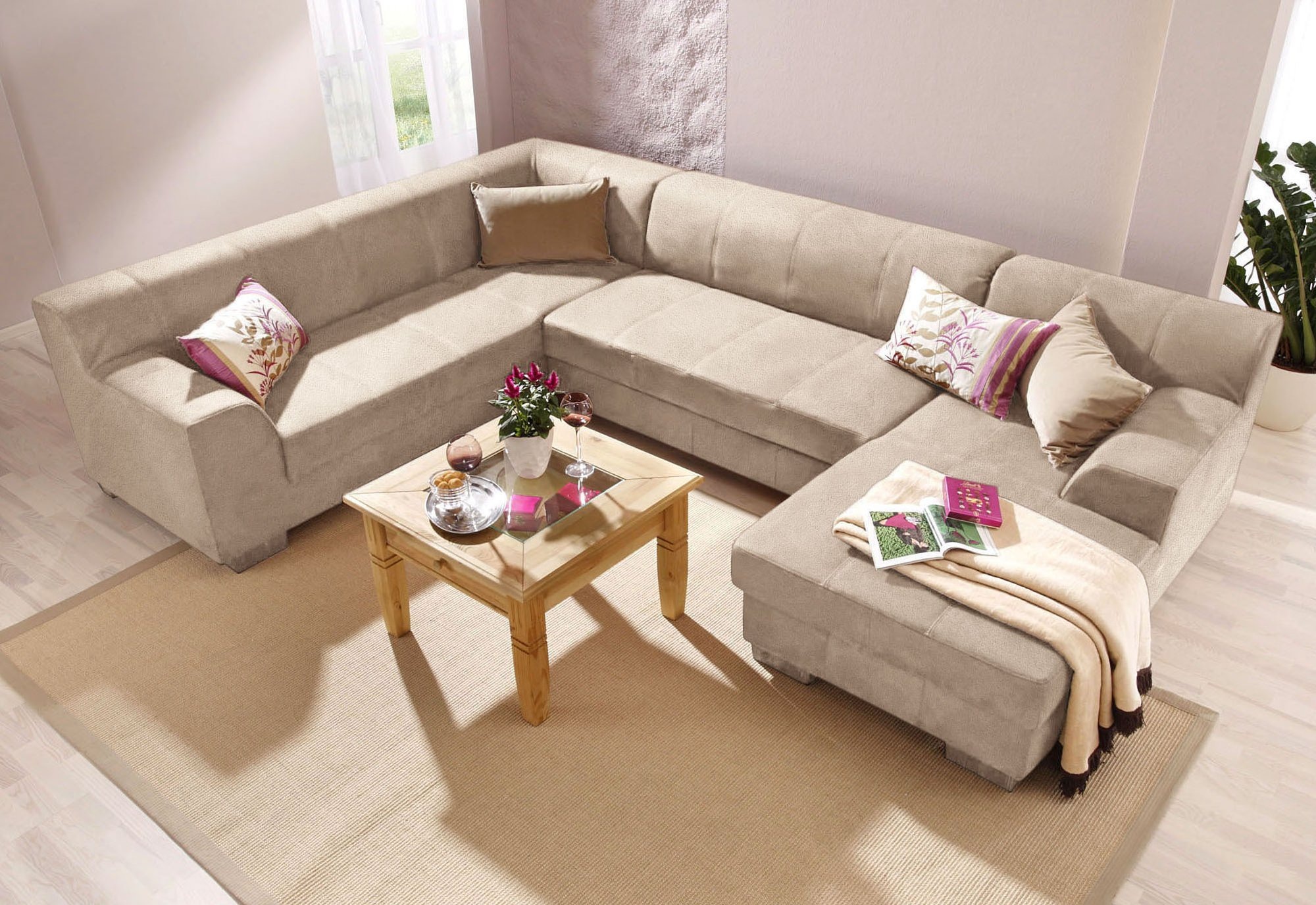 Home affaire Wohnlandschaft »Falk klare Linien, zeitlos und komfortabel, U- günstig online kaufen