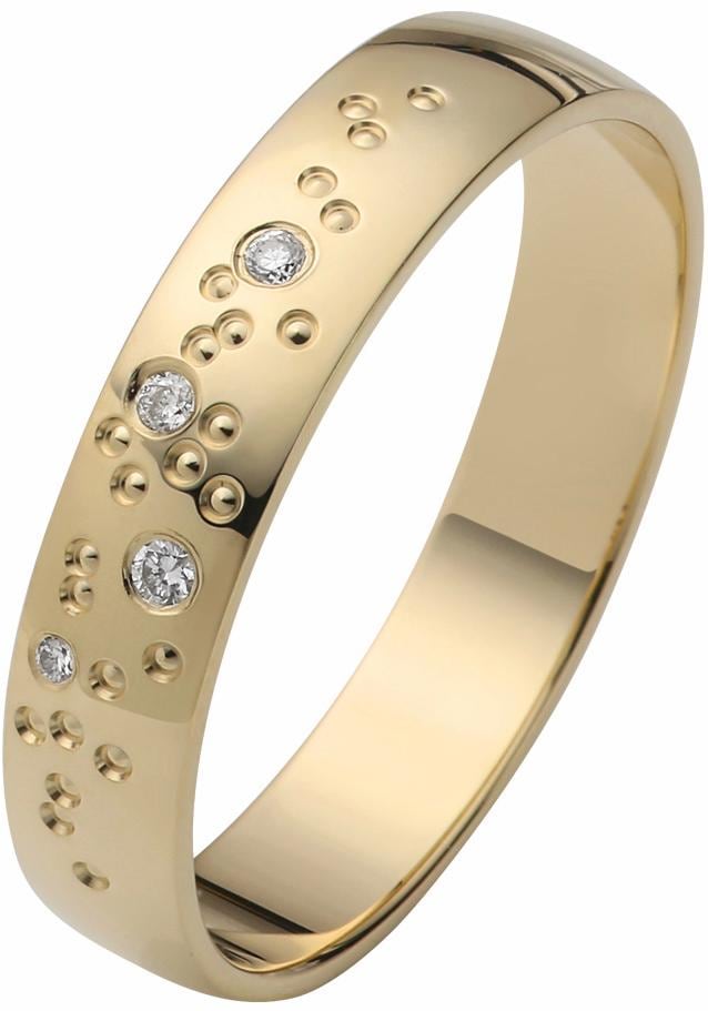 Firetti Trauring »Schmuck Geschenk mit Brillanten/Diamanten Made Hochzeit Ehering im Gold Germany - 375 \