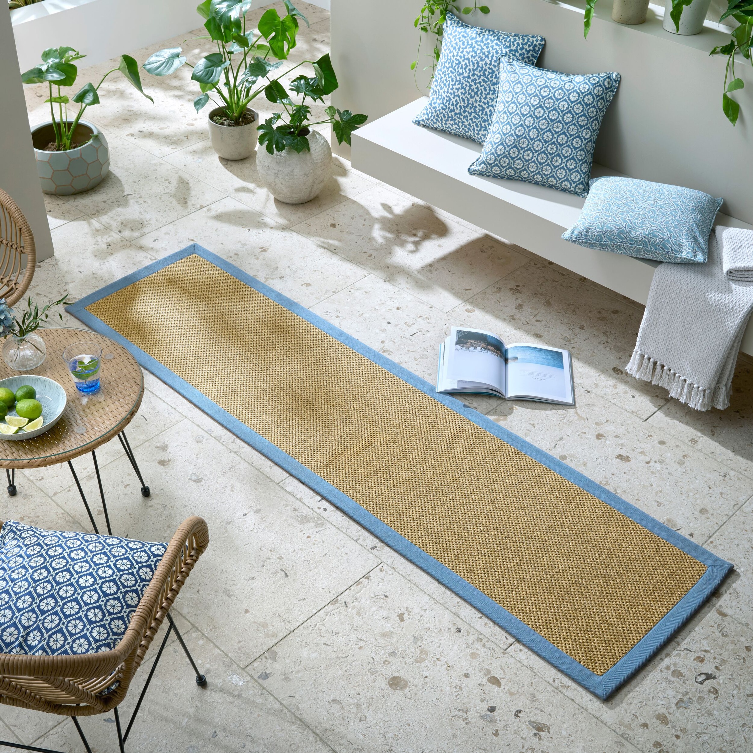FLAIR RUGS Teppich »Sisal Look«, rechteckig, 6 mm Höhe, Sisal Look Border I günstig online kaufen