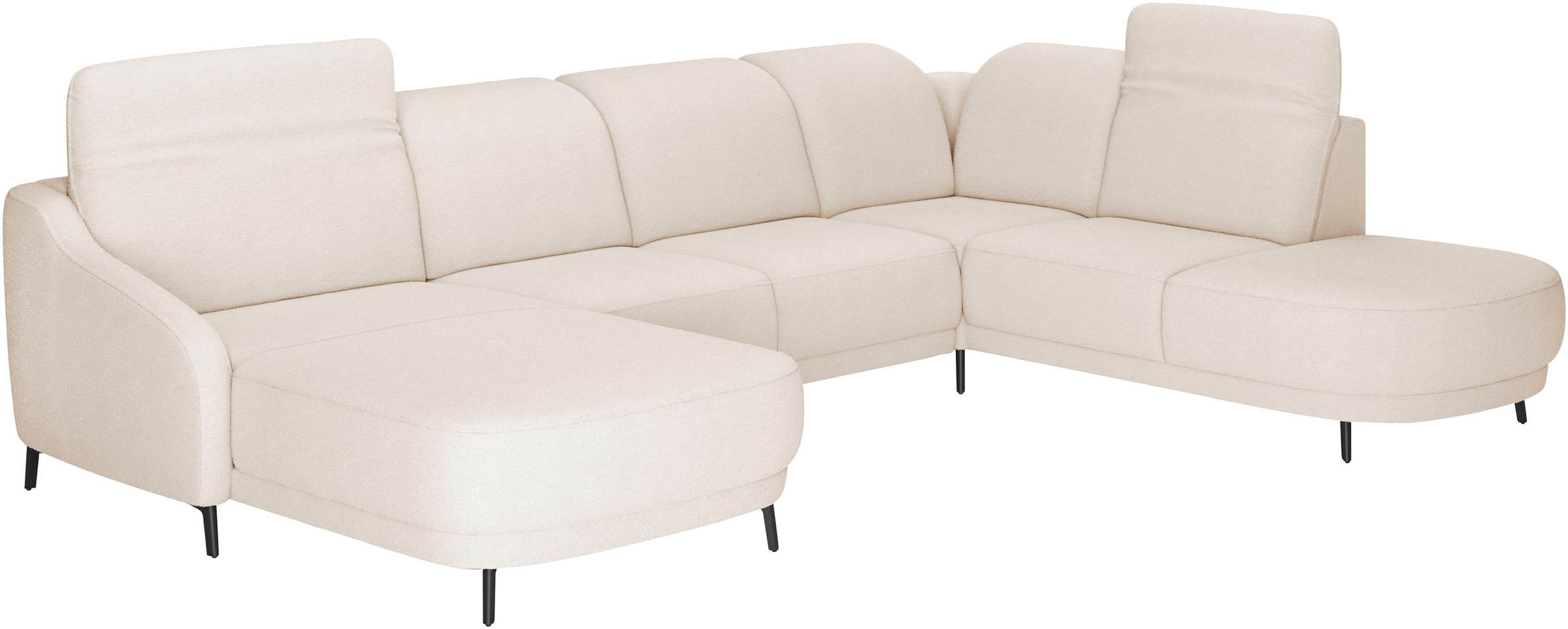 sit&more Wohnlandschaft »Blues U-Form«, inkl. Kopfteilverstellung, wahlweise mit Klapptisch und USB