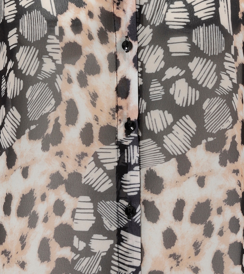 Aniston SELECTED Hemdbluse, mit Animal-Print Mix - Jedes Teil ein Unikat