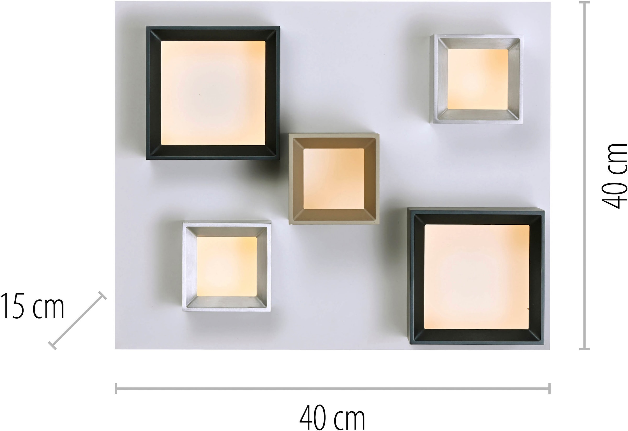 Neuhaus PURE LED Deckenleuchte »PURE Manhattan« LED-Board 1 Stk. warmweiß - kaltweiß Stufenloses dimmen per Funk-Fernbedienung, CCT, Multicolor