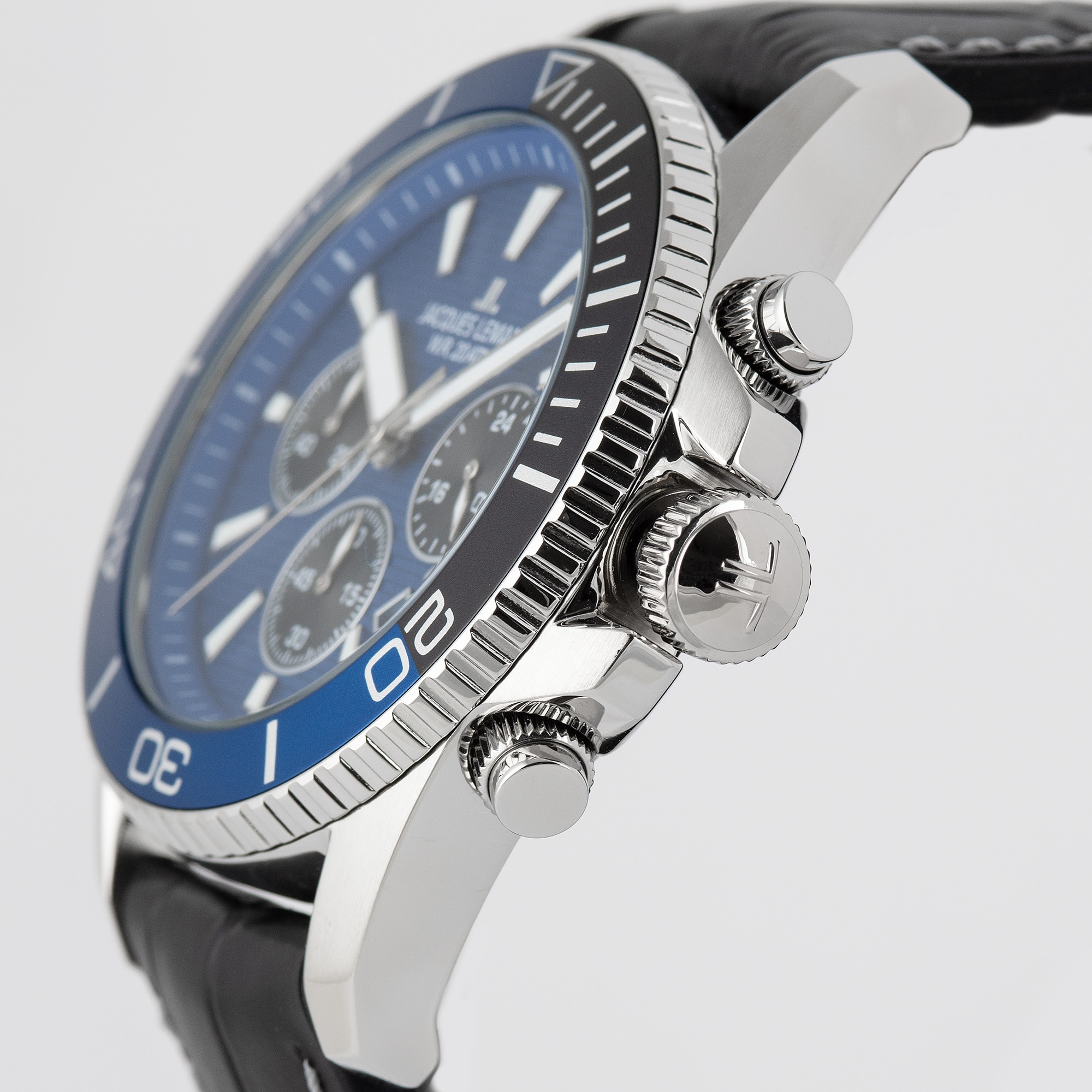 Jacques Lemans Chronograph »Liverpool Diver« Quarzuhr, Armbanduhr, Herrenuhr, Lederarmband, analog, Tag