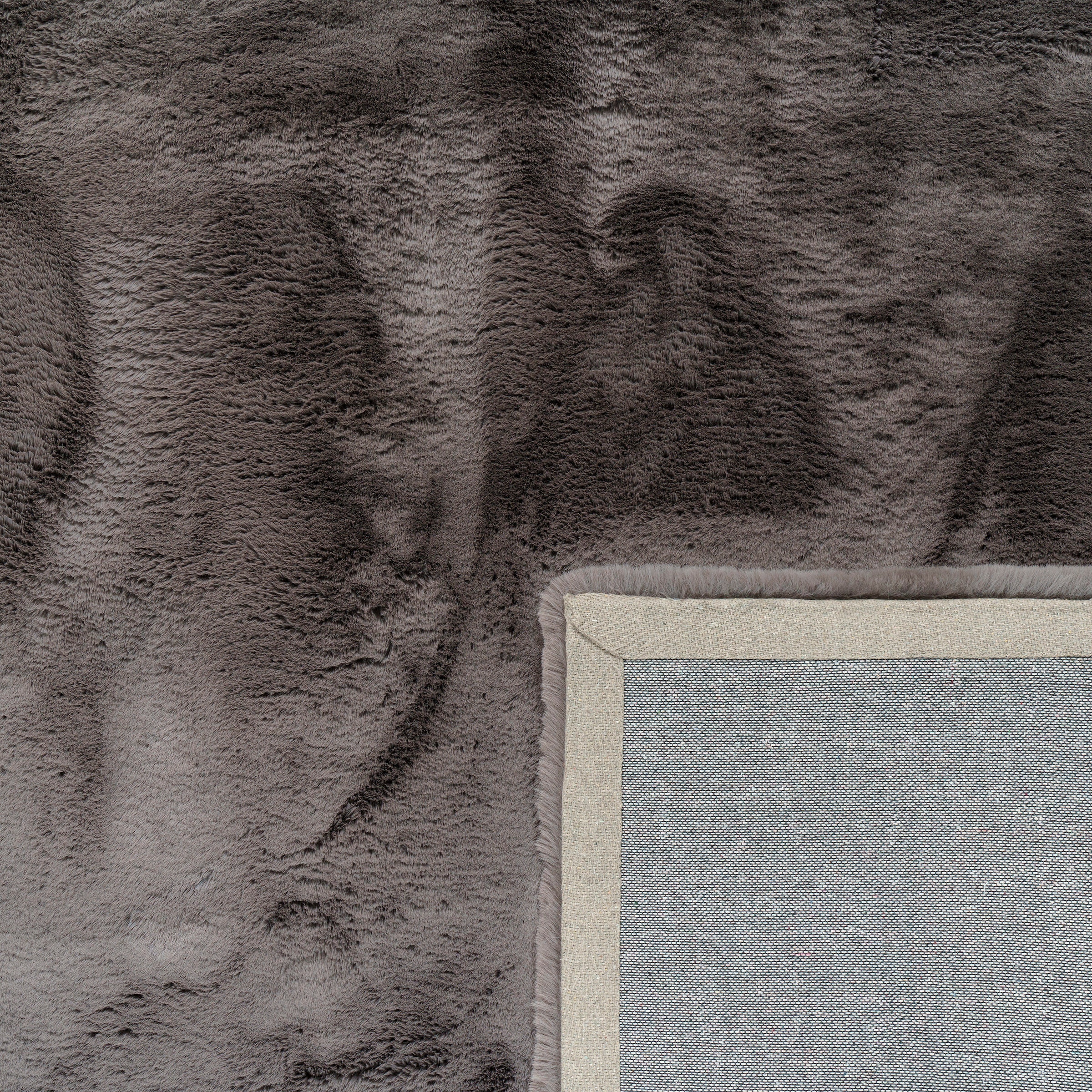 Paco Home Hochflor-Teppich »Rabbit Deluxe 860«, rechteckig, 39 mm Höhe, Kunstfell, Uni-Farben, sehr weicher Flor, Wohnzimmer, Schlafzimmer