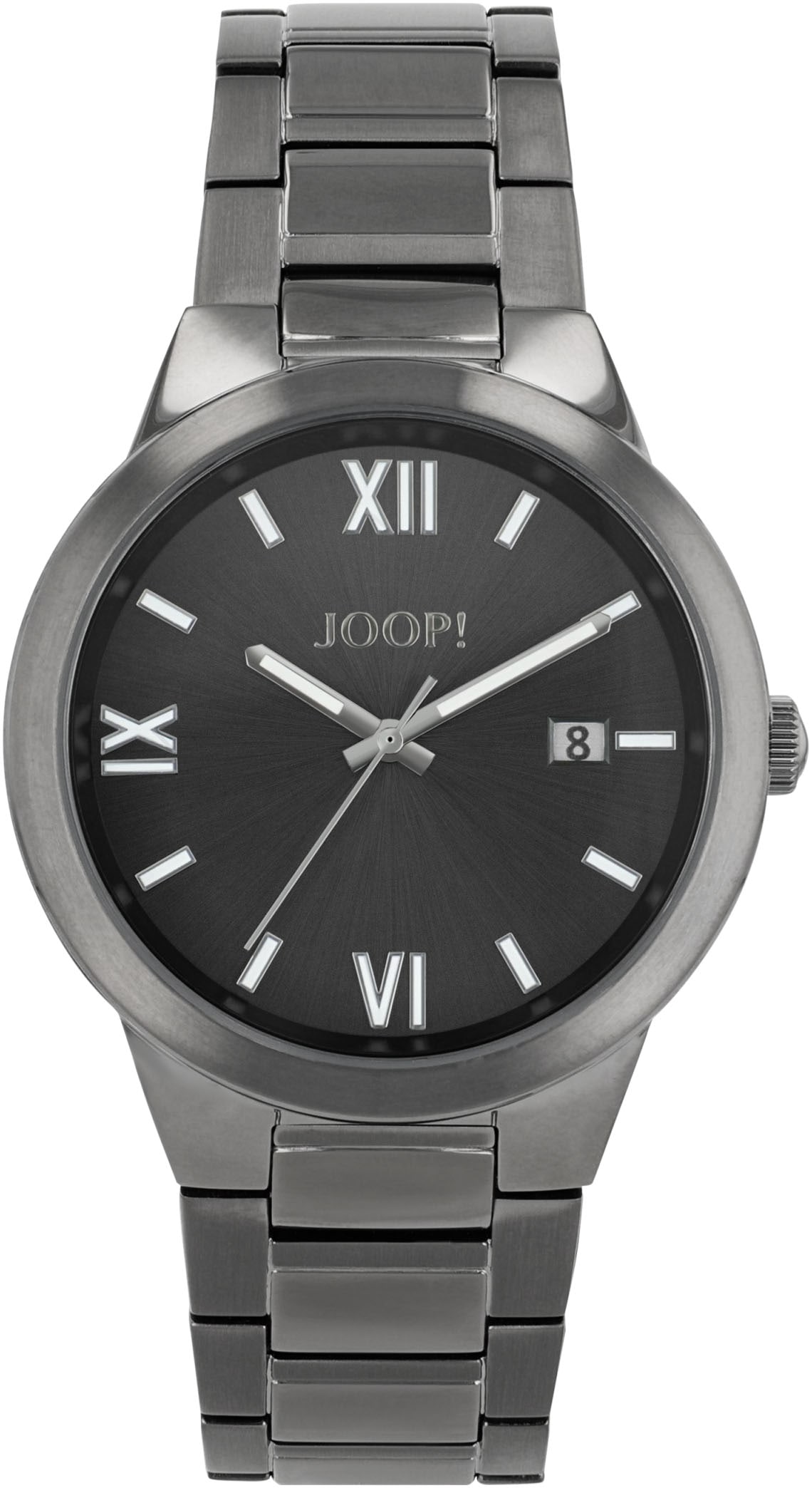 JOOP! Quarzuhr, Armbanduhr, Herrenuhr, Edelstahlarmband, Leuchtzeiger, Datum
