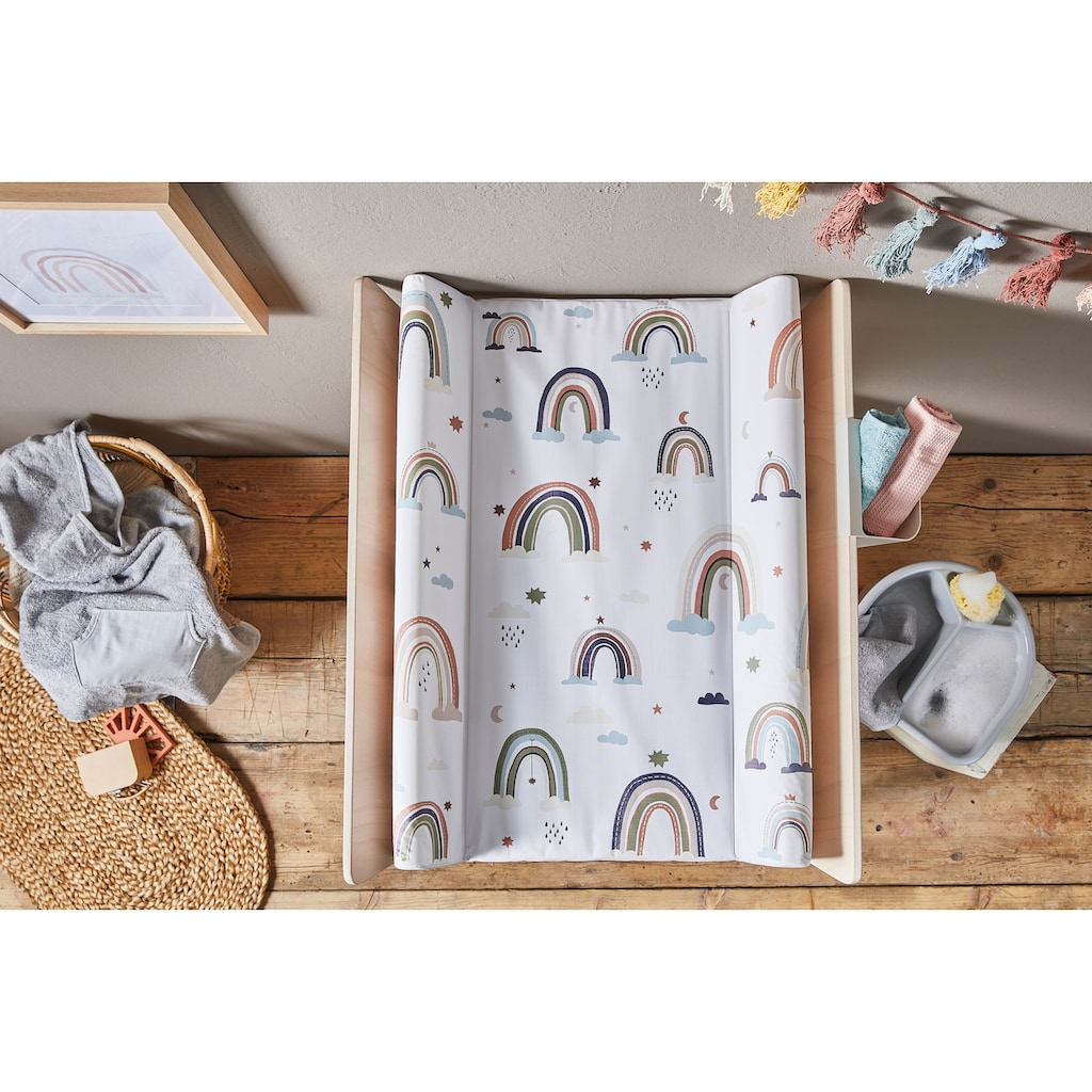 Rotho Babydesign Wickelauflage »Boho Rainbow«, (Set, 2 tlg.)