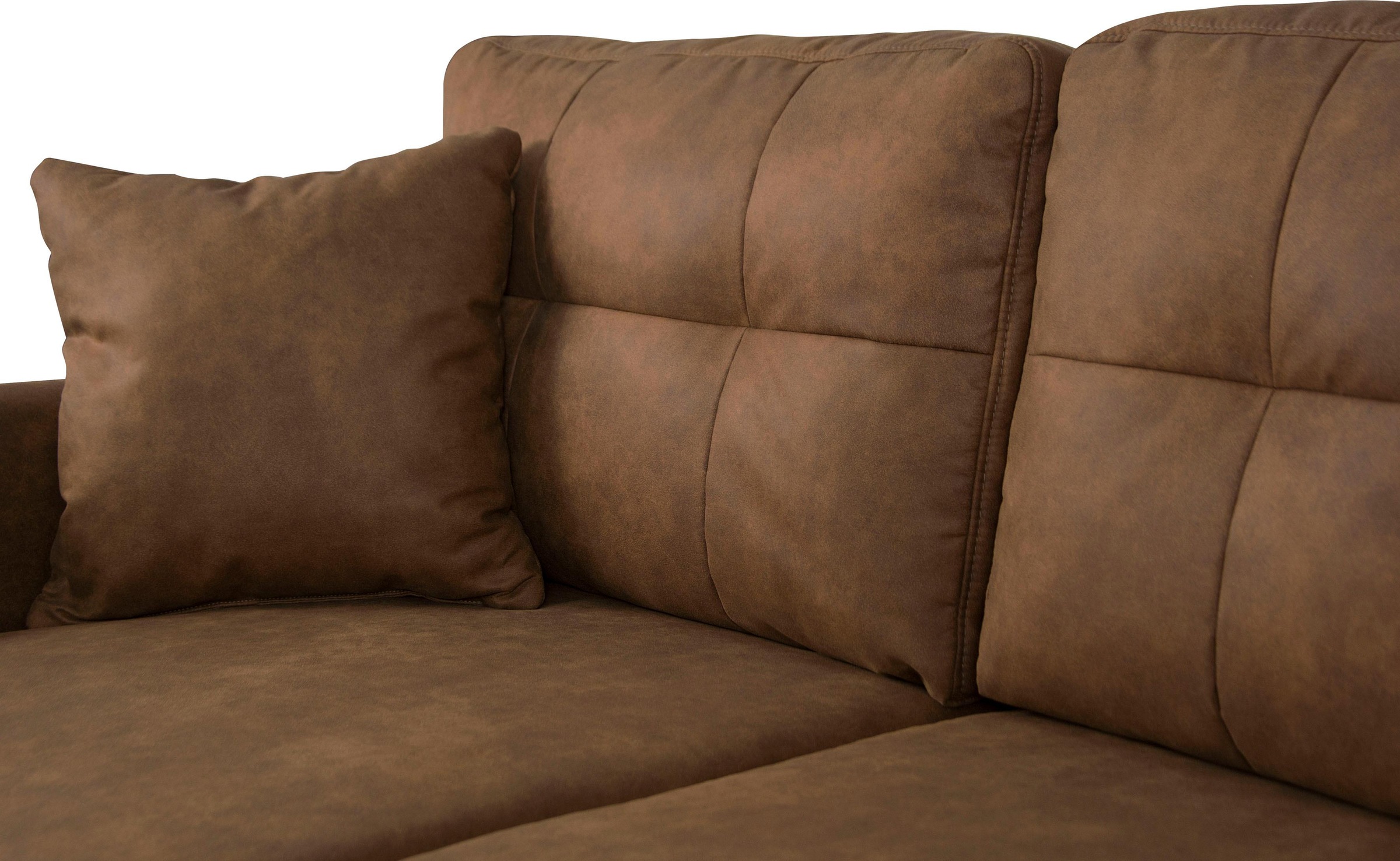 Home affaire 3-Sitzer »TRIPLO optionale Schlafsofa mit Bettkasten, Maße B/T/H: 215/100/89 cm«, Wahlweise Bettfunktion - Liegefläche 145x191 cm, Rücken-, Zierkissen