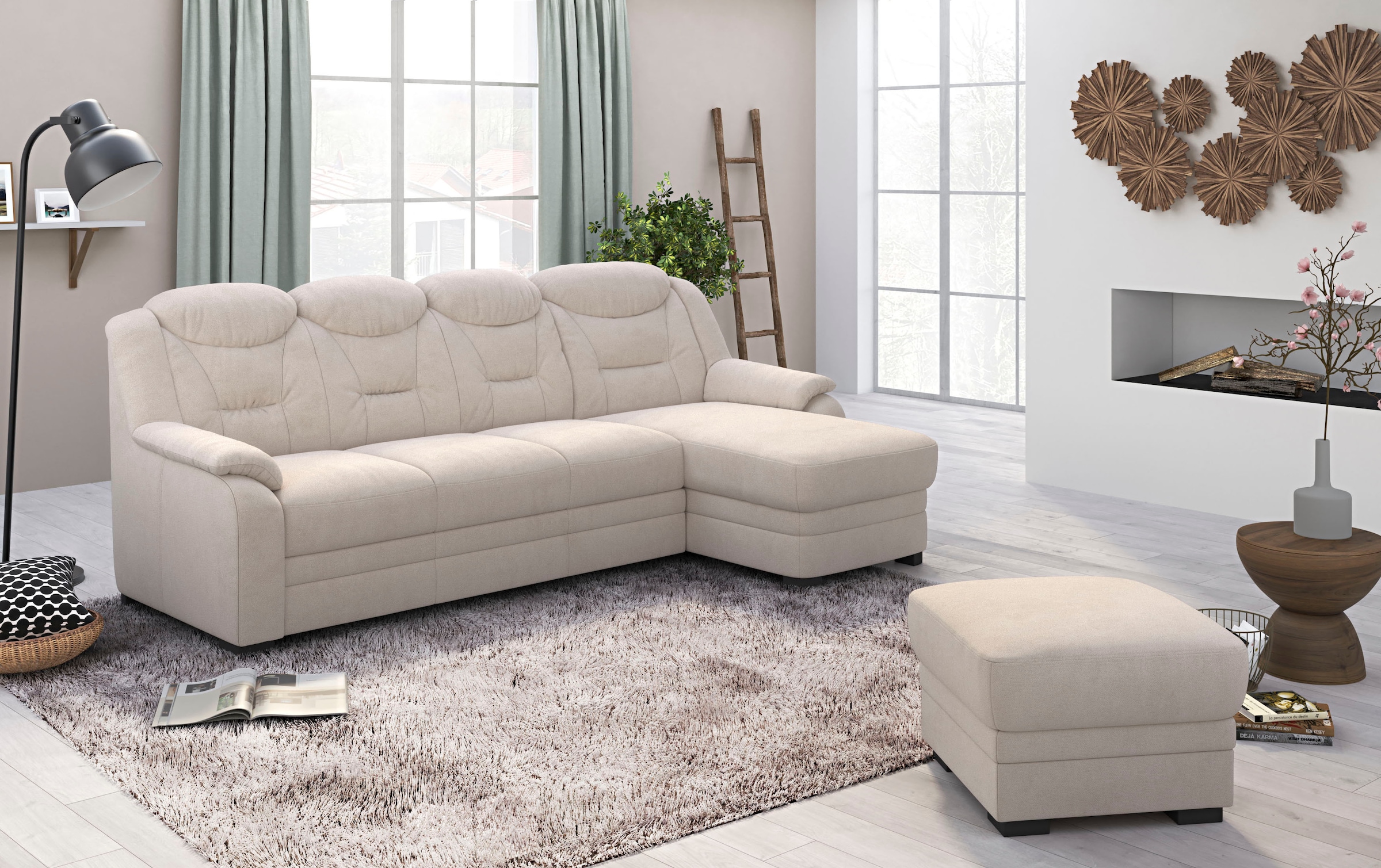 COTTA Ecksofa »Marcus L-Form«, wahlweise mit Bettfunktion
