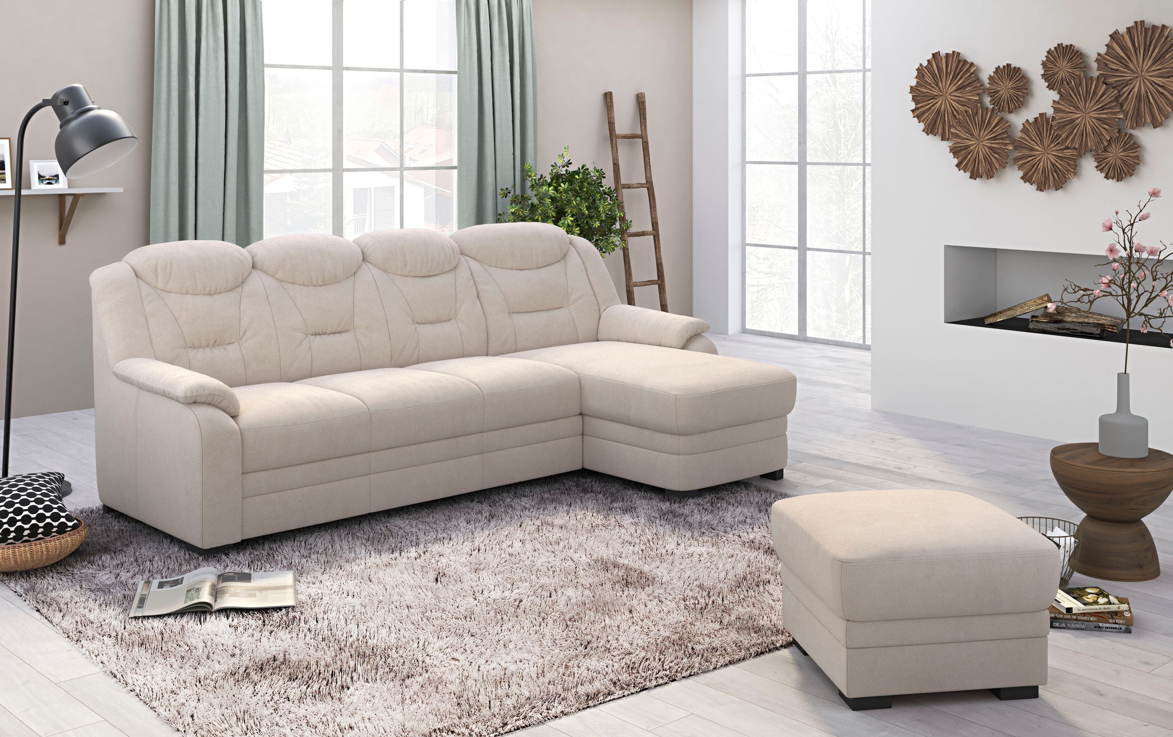 COTTA Ecksofa "Marcus L-Form" wahlweise mit Bettfunktion günstig online kaufen