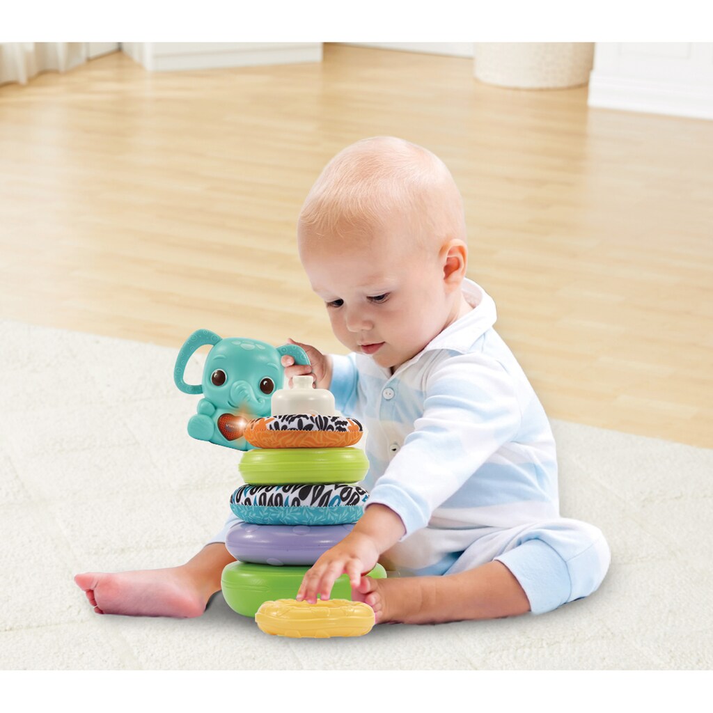 Vtech® Stapelspielzeug »Vtech Baby, 3in1 Stapel-Elefant«