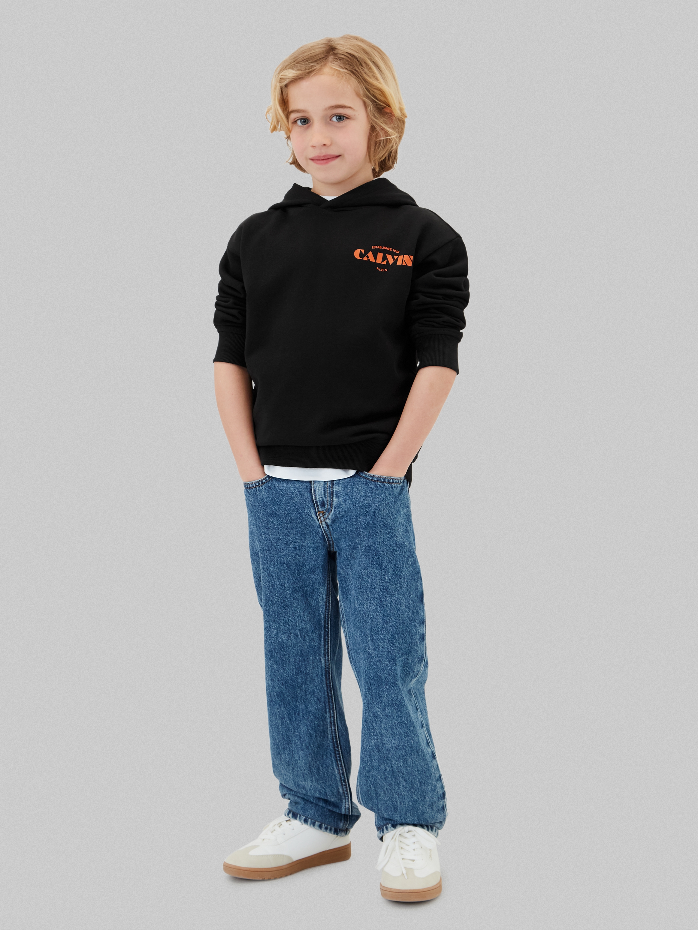 Calvin Klein Jeans Kapuzensweatshirt »CALVIN SMALL CHEST PRINT HOODIE«, Regular fit mit Kapuze
