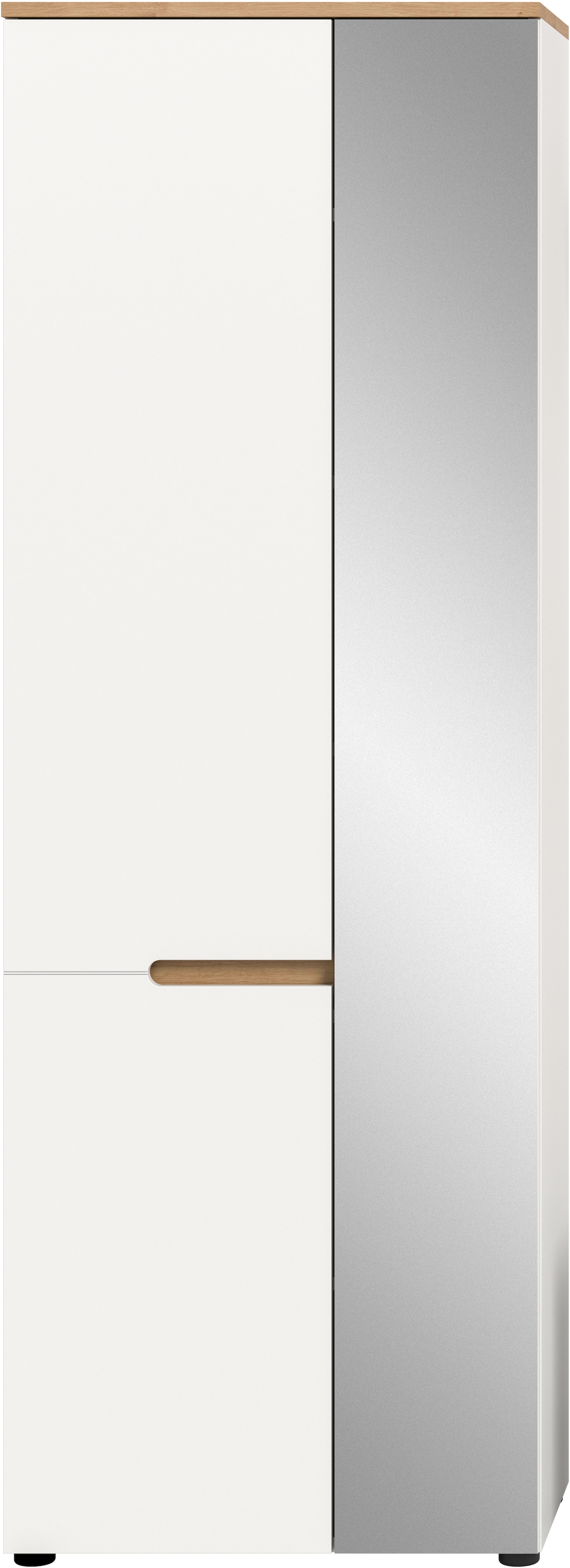 Home affaire Garderobenschrank »REHAT, TOPSELLER!, Höhe 190cm, 2 Türen, 6 Fächer, 1 Kleiderstange« in verschiedenen Farben erhältlich, 1 Stk. tlg. Garderobe, Flurschrank, Dielenschrank, Kleiderschrank, Garderobenmöbel