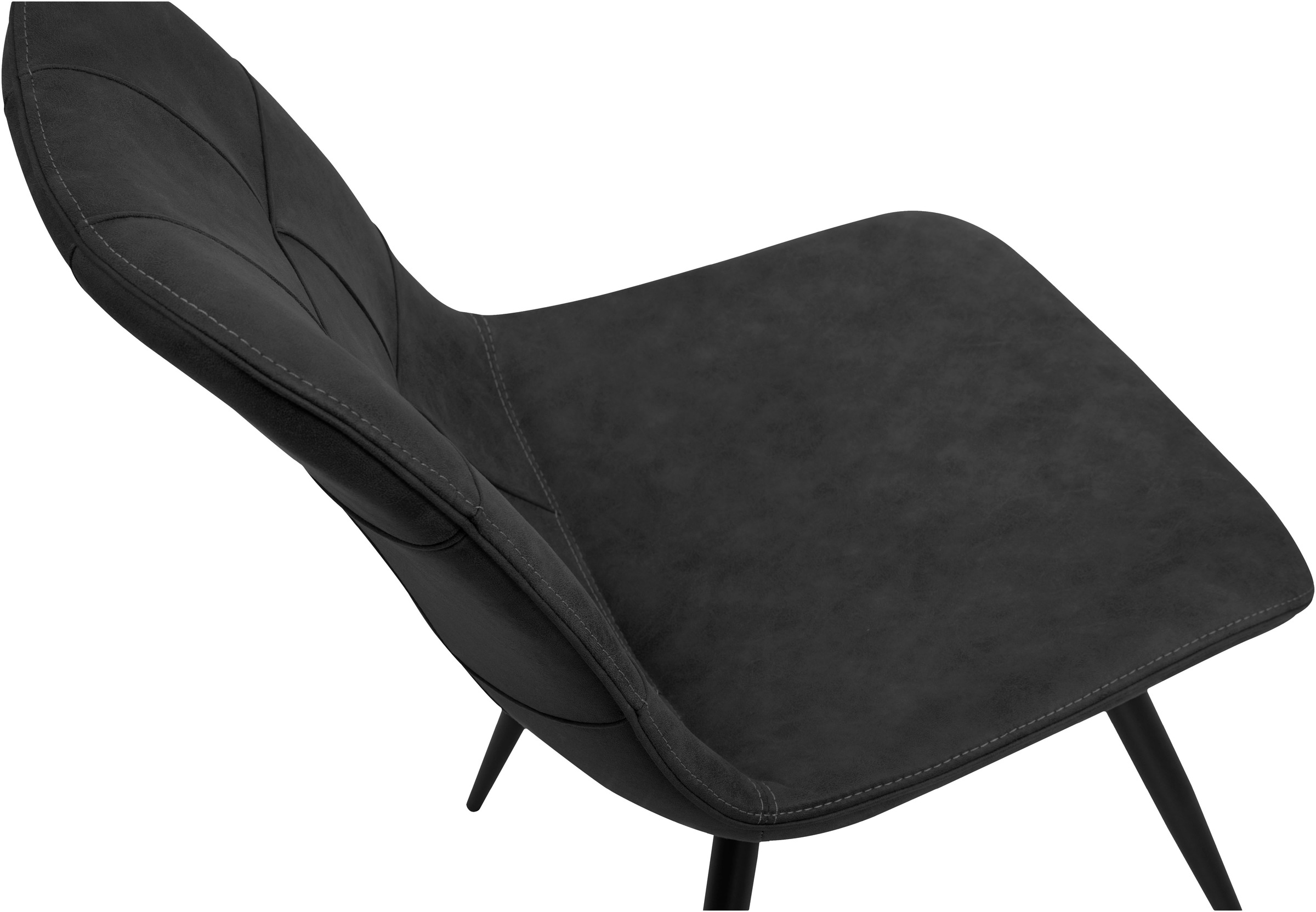 OMG Design Esszimmerstuhl »Peak«, (Set), 2 St., Stoff, moderne Sitzschale in Microfaser Lederoptik