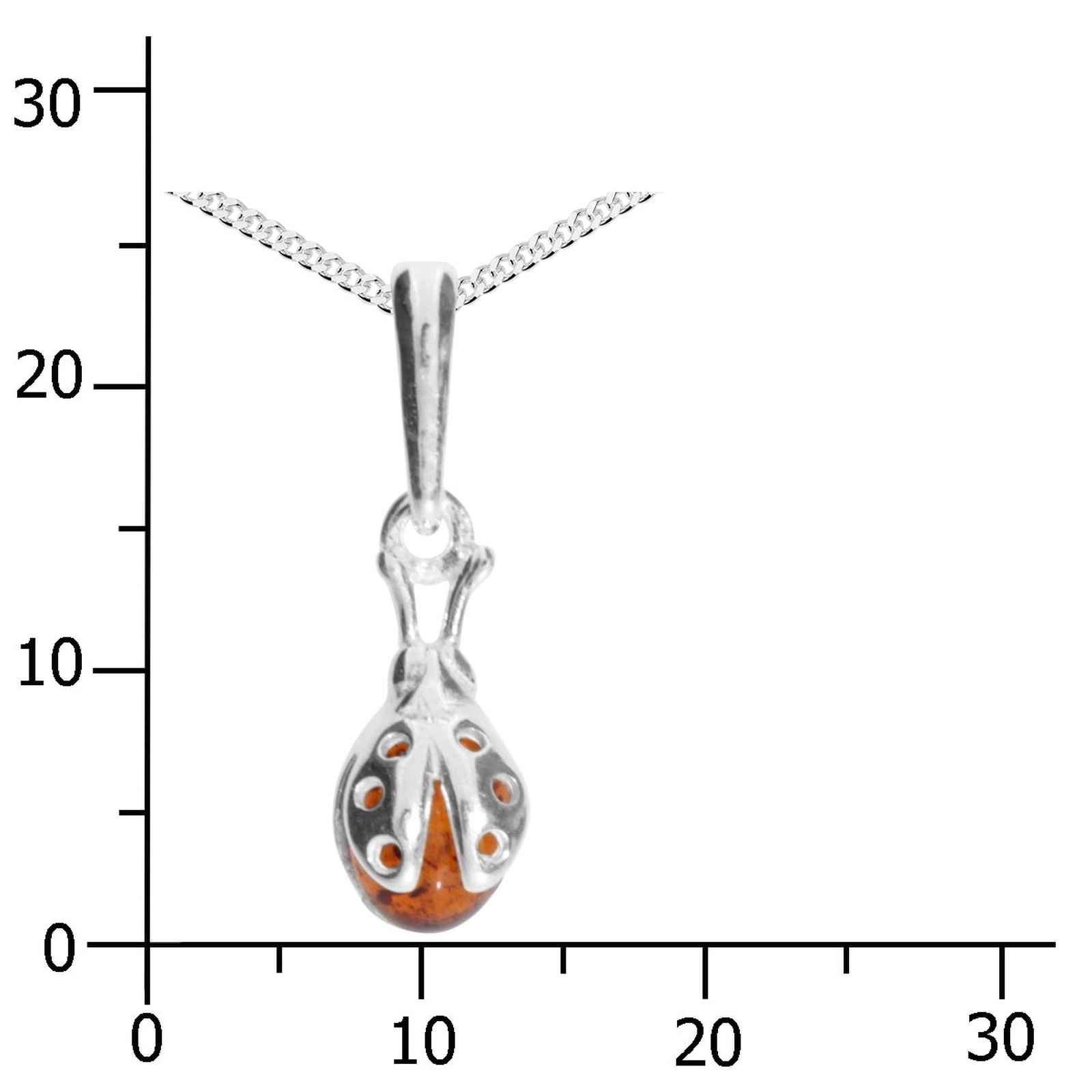OSTSEE-SCHMUCK Kette mit Anhänger »Ostsee-Schmuck Kette mit Anhänger Marienkäfer«, (2 tlg.)