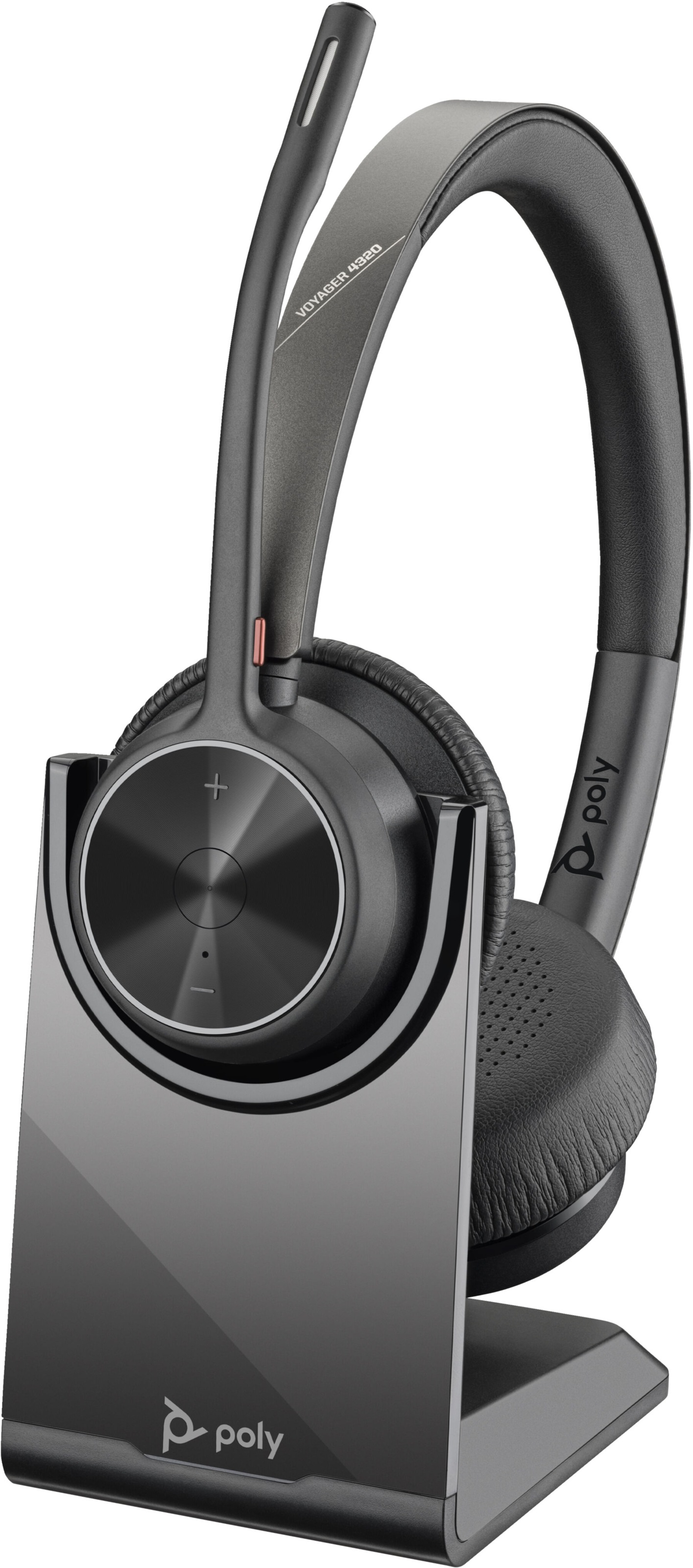 HP Kopfhörer »Poly Voyager 4320 UC Stereo USB-A Headset +BT700 USB-A Adapter +Ladest«, Bluetooth, Freisprechfunktion-Rauschunterdrückung-Sprachsteuerung