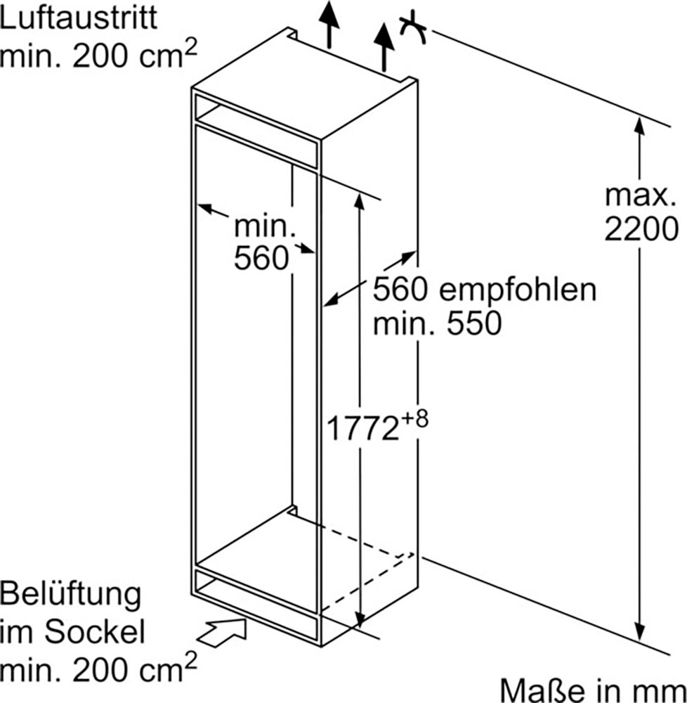 Constructa Einbaukühlgefrierkombination »CK786NSE0«