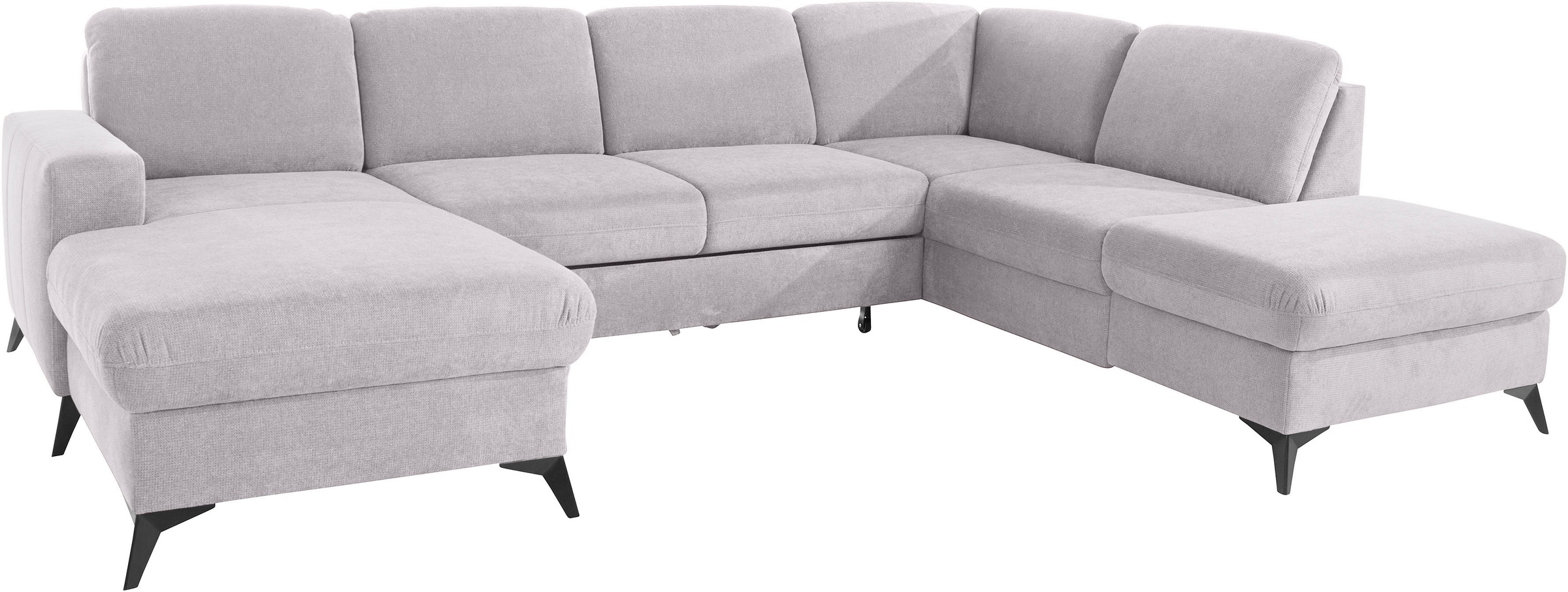 Places of Style Wohnlandschaft »Lolland U-Form«, Wahlweise mit Bettfunktion und Stauraum, auch mit abwischbarem Bezug