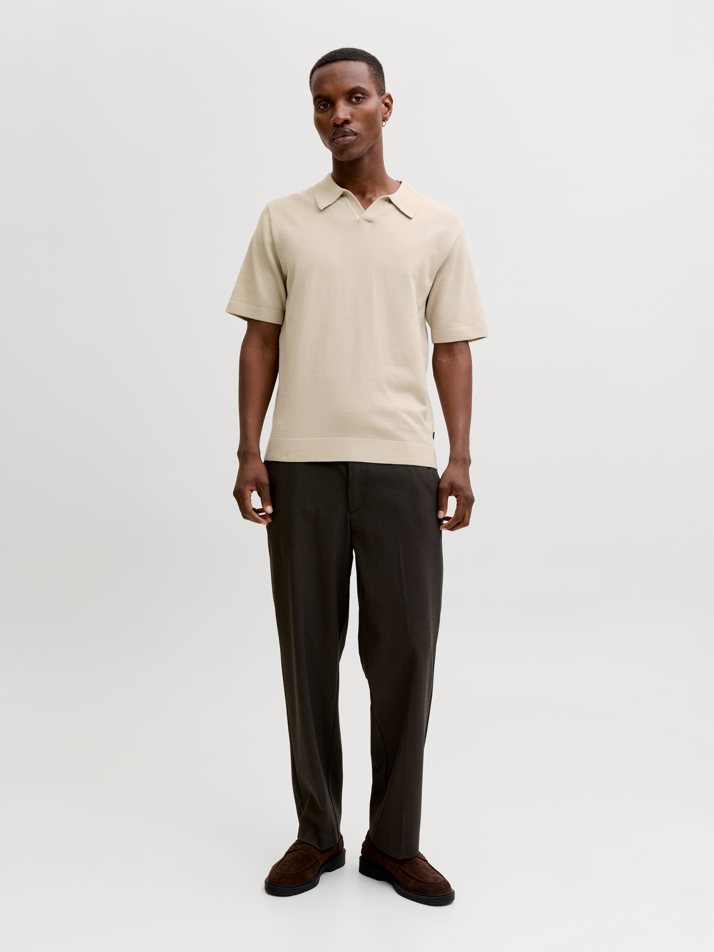 Jack & Jones Polokragenpullover »JPRBLAMILANO SPRING SPLIT NECK SS SN« Baumwollmischung, regular fit