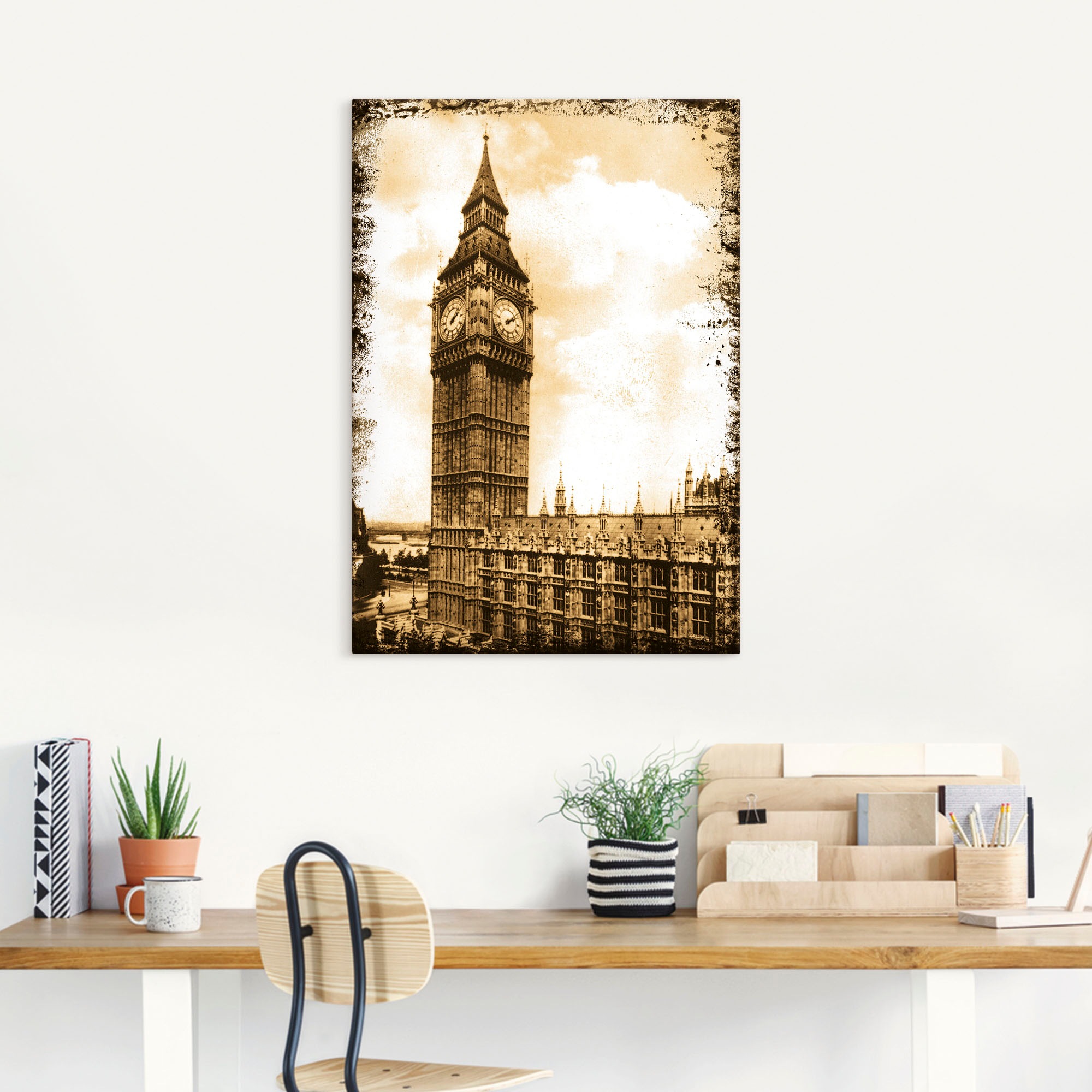 Artland Wandbild »Big Ben - Westminster - London«, Gebäude, (1 St.), als Leinwandbild, Wandaufkleber oder Poster in versch. Größen