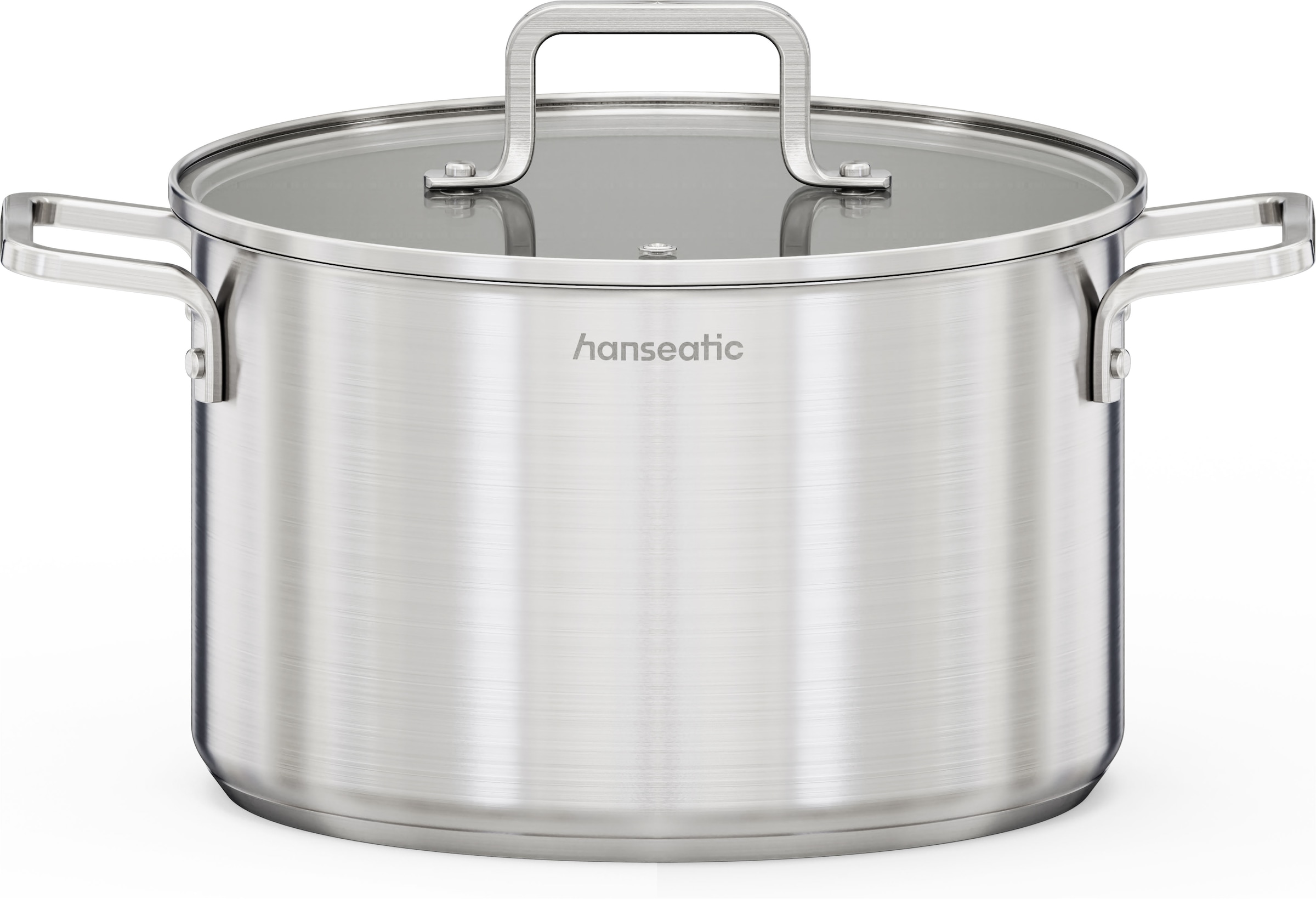 Hanseatic Topf-Set »DAILY, mit Antihaftbeschichtung« Set, Stielkasserolle 16 cm, Kochtopf 2x16/2x20/1x24 cm, 11 tlg. Edelstahl 18/10