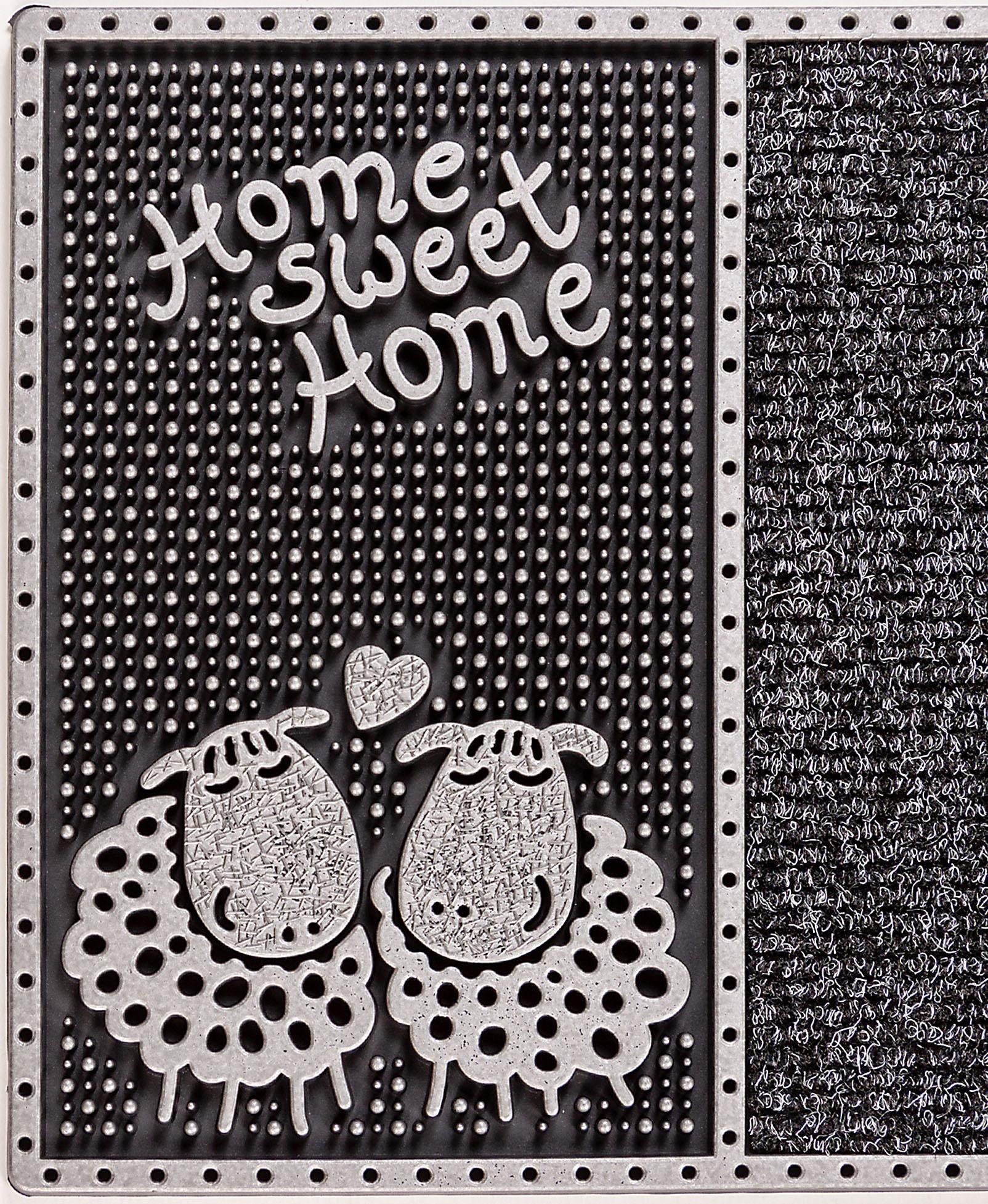 Home2Fashion Fußmatte »CC Clean Merino«, rechteckig, 8 mm Höhe, schmale Schmutzfangmatte, mit Spruch, robust, In- und Outdoor geeignet