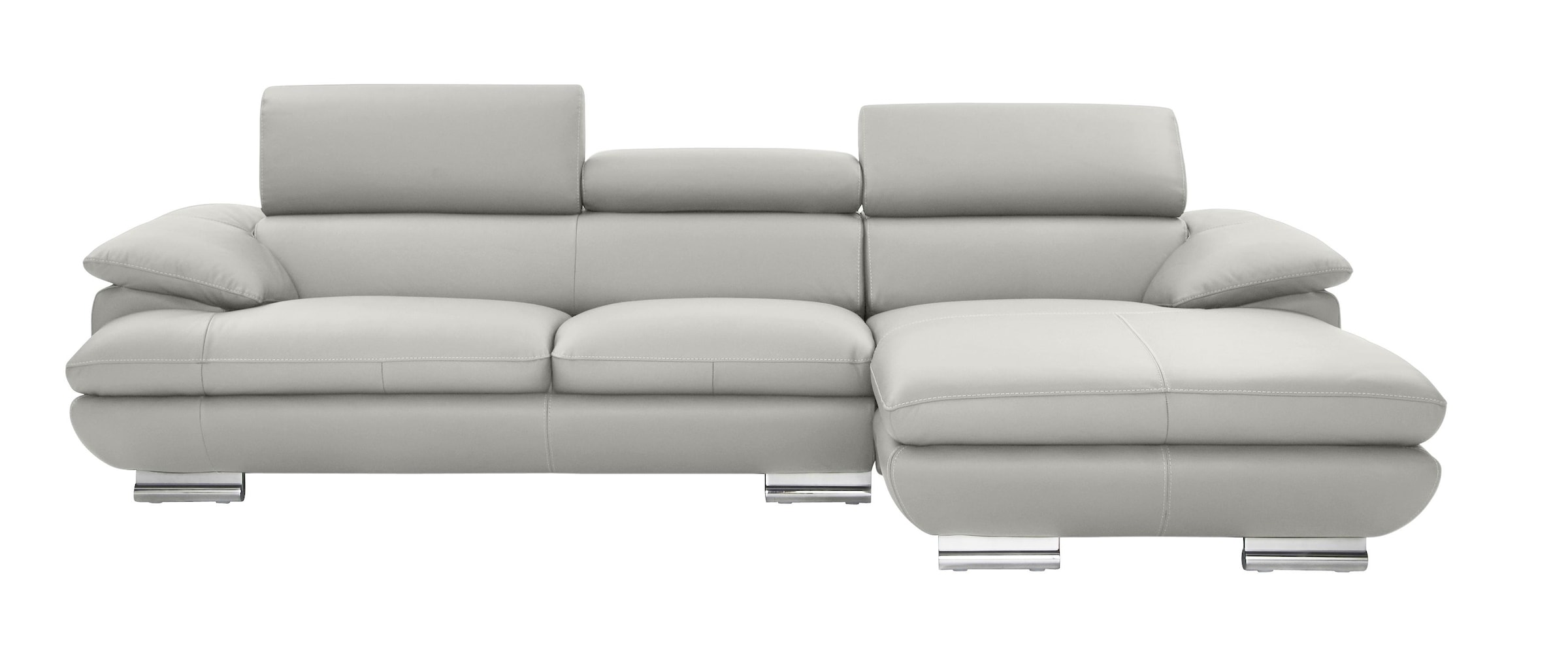 CALIA ITALIA Ecksofa »Magic, ein italienisches Sofa zum Träumen, erstklassiger Sitzkomfort«, mit verstellbaren Kopfteilen, in 2 Lederqualitäten