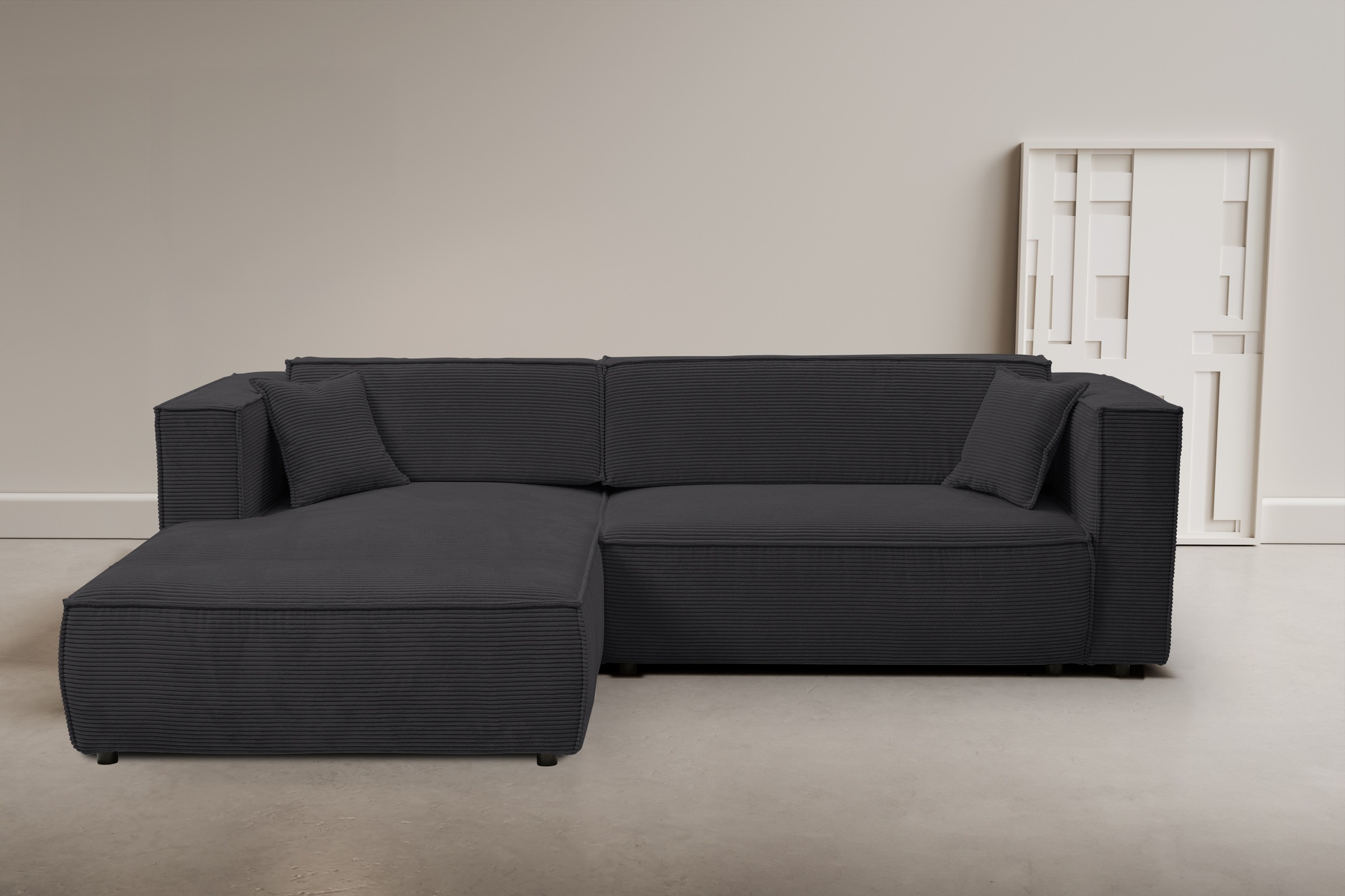 WERK2 Ecksofa »Atlanta-New, modernes Design, Stellmaße 295x182 cm, L-Form, günstig online kaufen