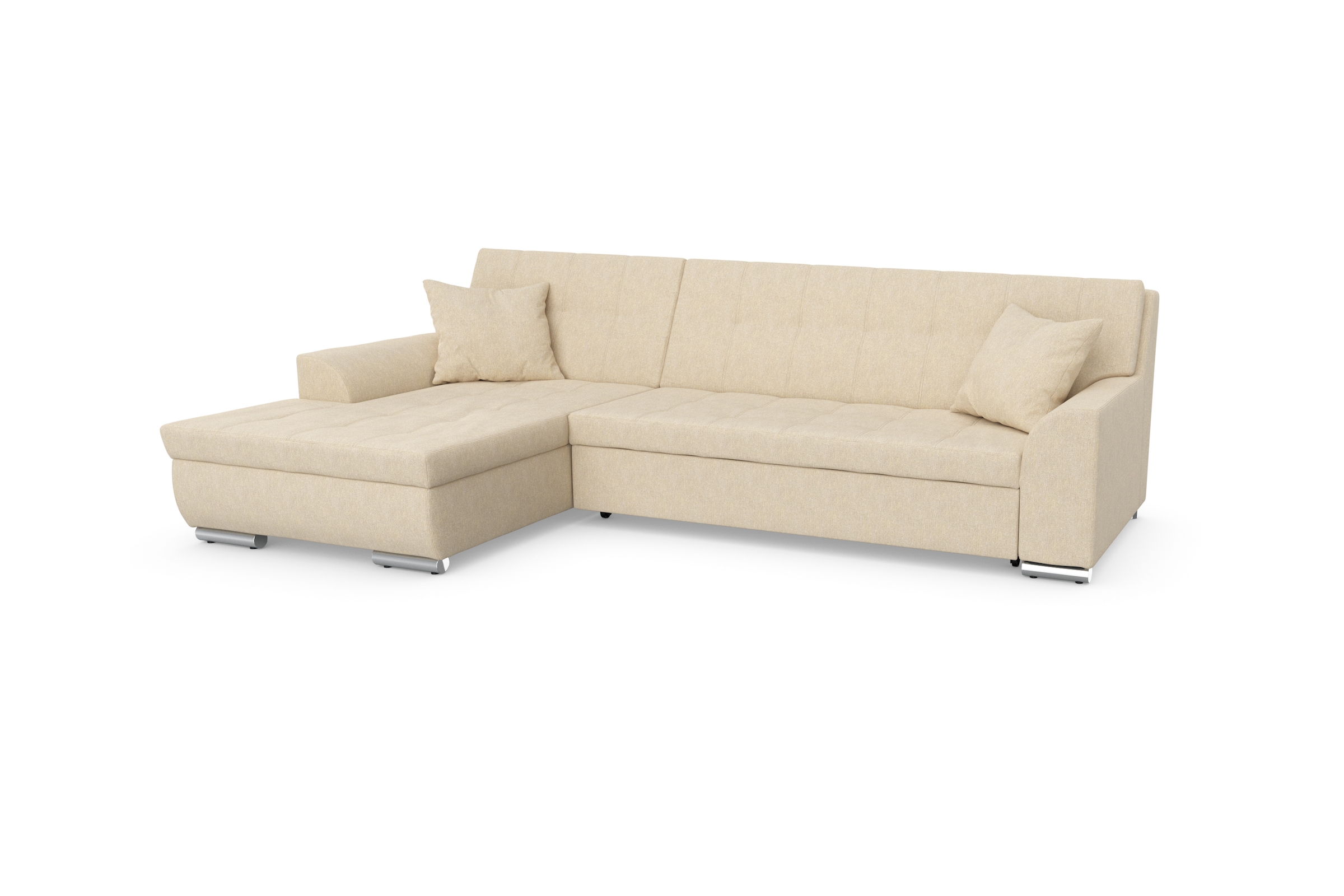 DOMO collection Ecksofa Treviso, wahlweise mit Bettfunktion, incl. Zierkissen