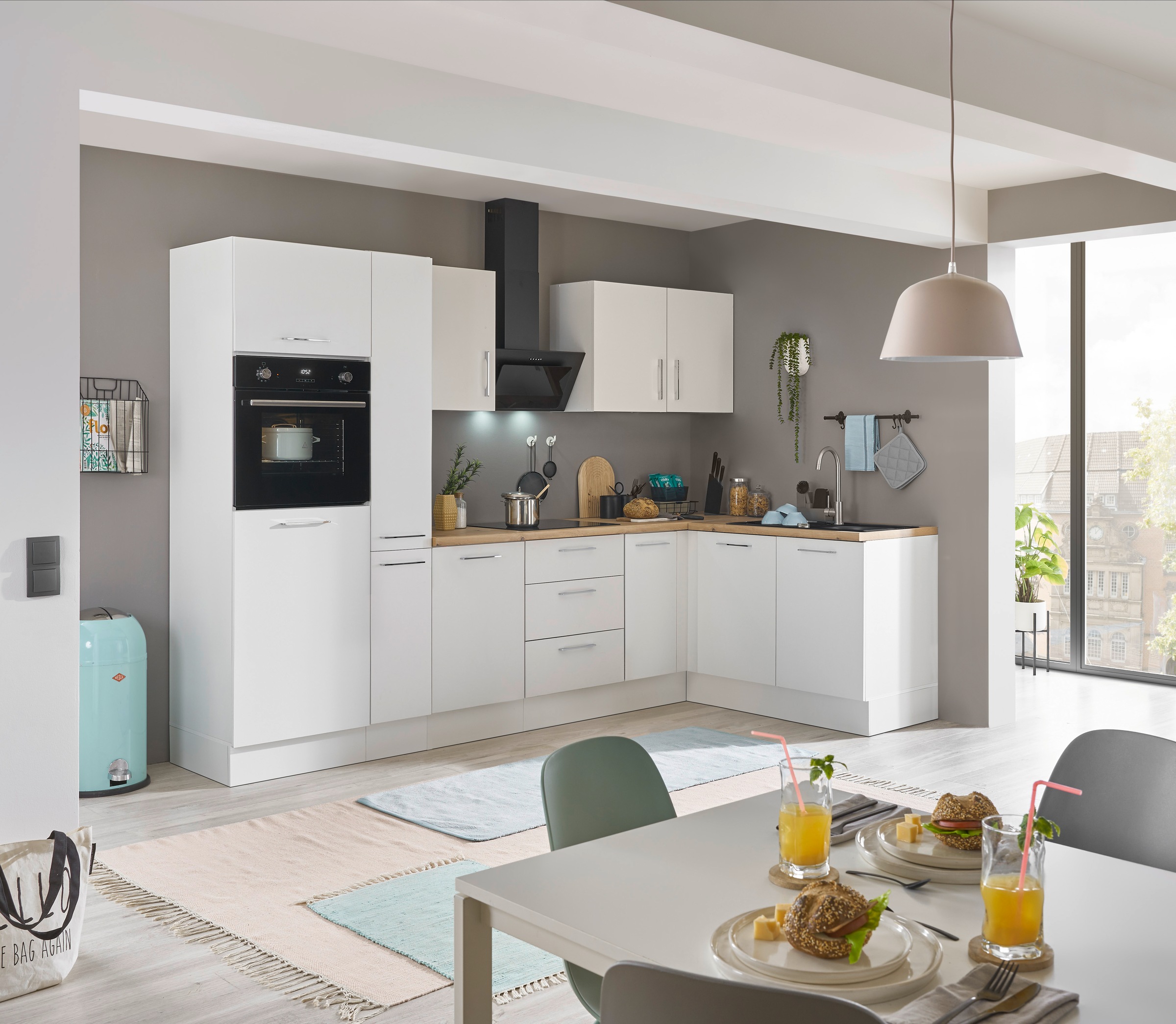 BASIC by Balculina Winkelküche »Turin«, Stellbreite 300x175 cm, wahlweise mit E-Geräten