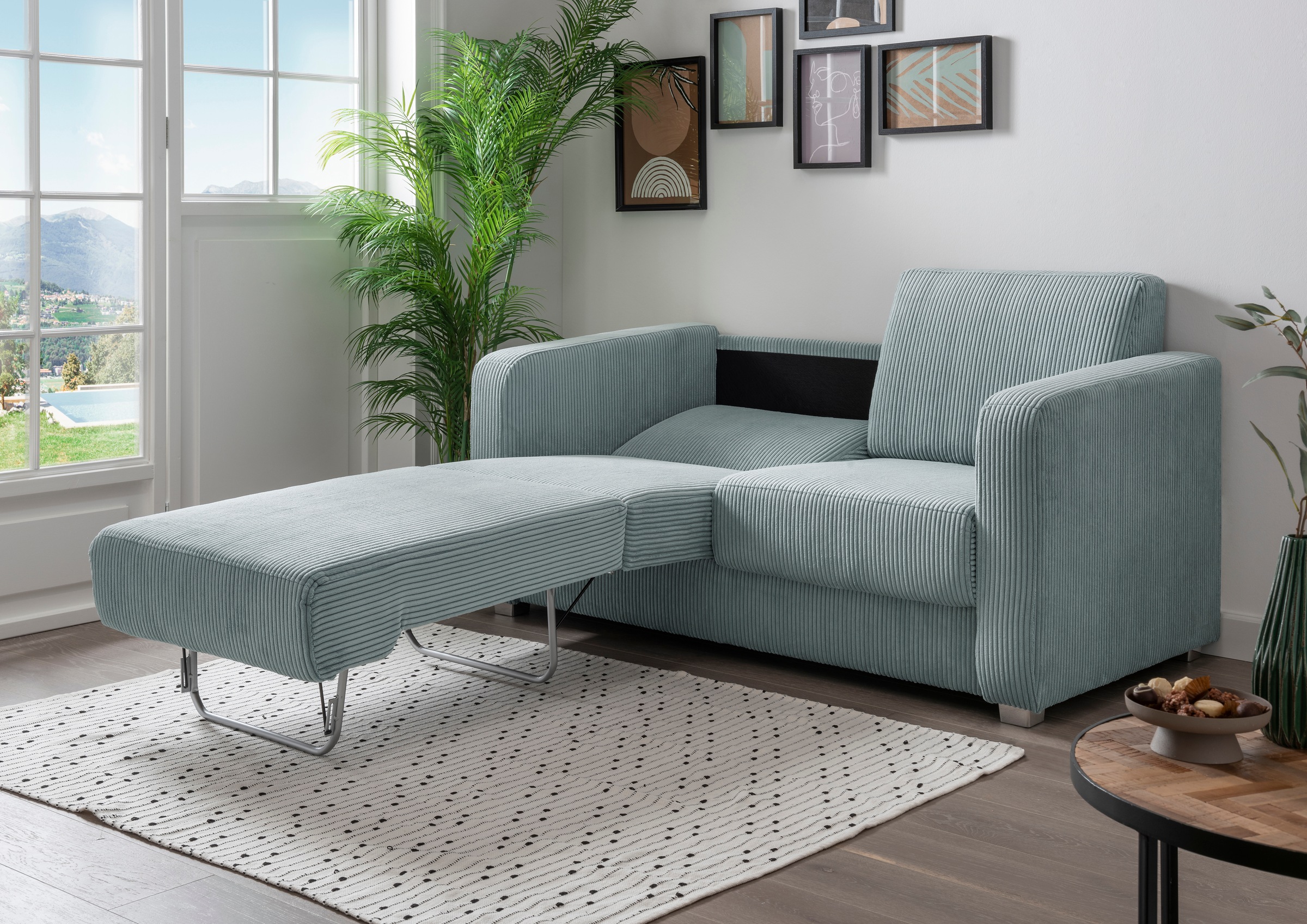 INOSIGN Schlafsofa »Mia«, mit 2 Einzelauszügen als Längsschläfer günstig online kaufen