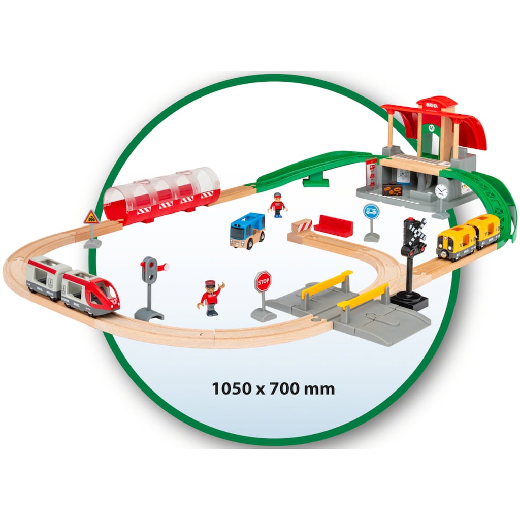 BRIO® Spielzeug-Eisenbahn »BRIO® WORLD, Großes City Bahnhof Set«