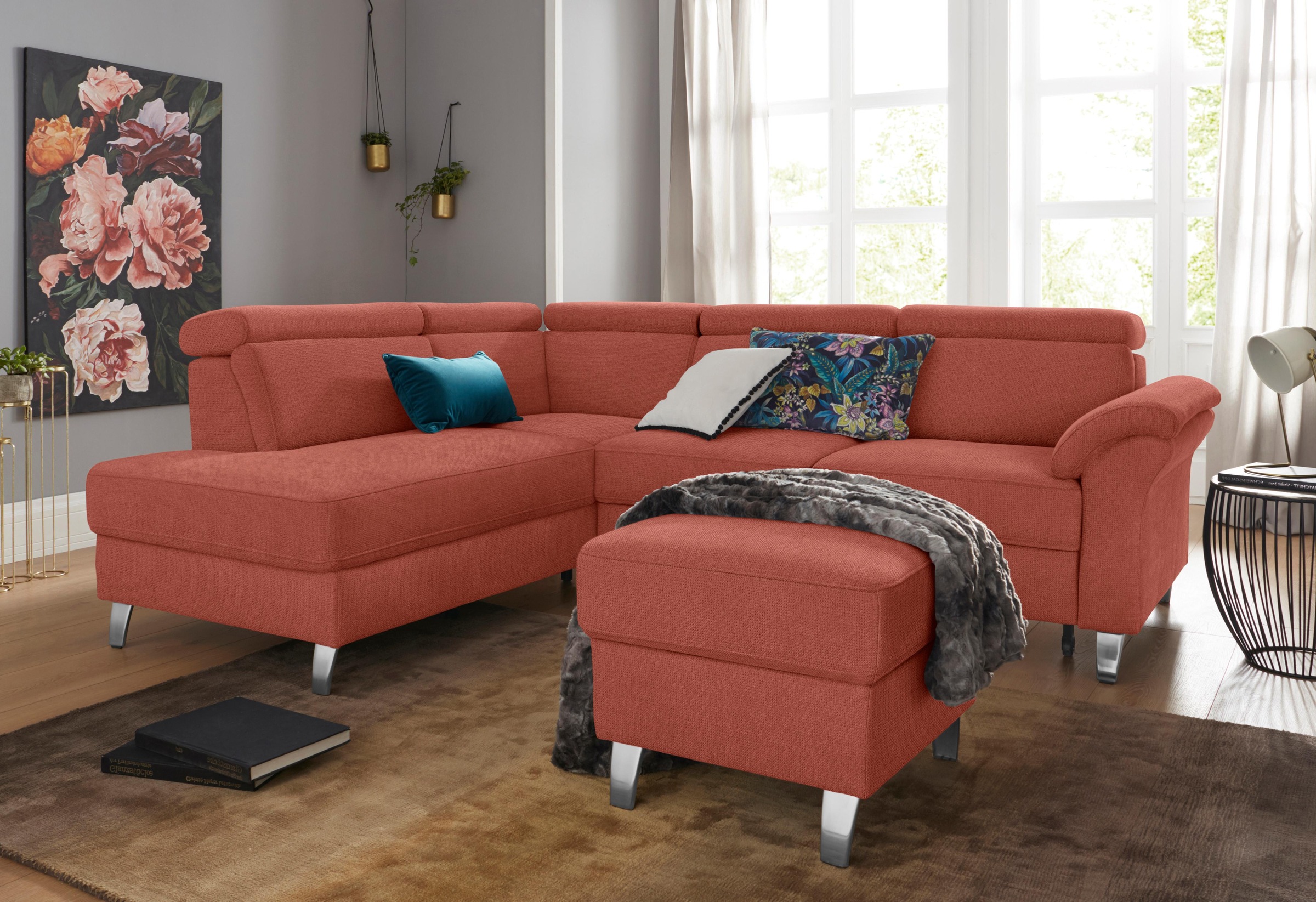 sit&more Ecksofa, inklusive Kopfteilverstellung, wahlweise mit Bettfunktion und Bettkasten