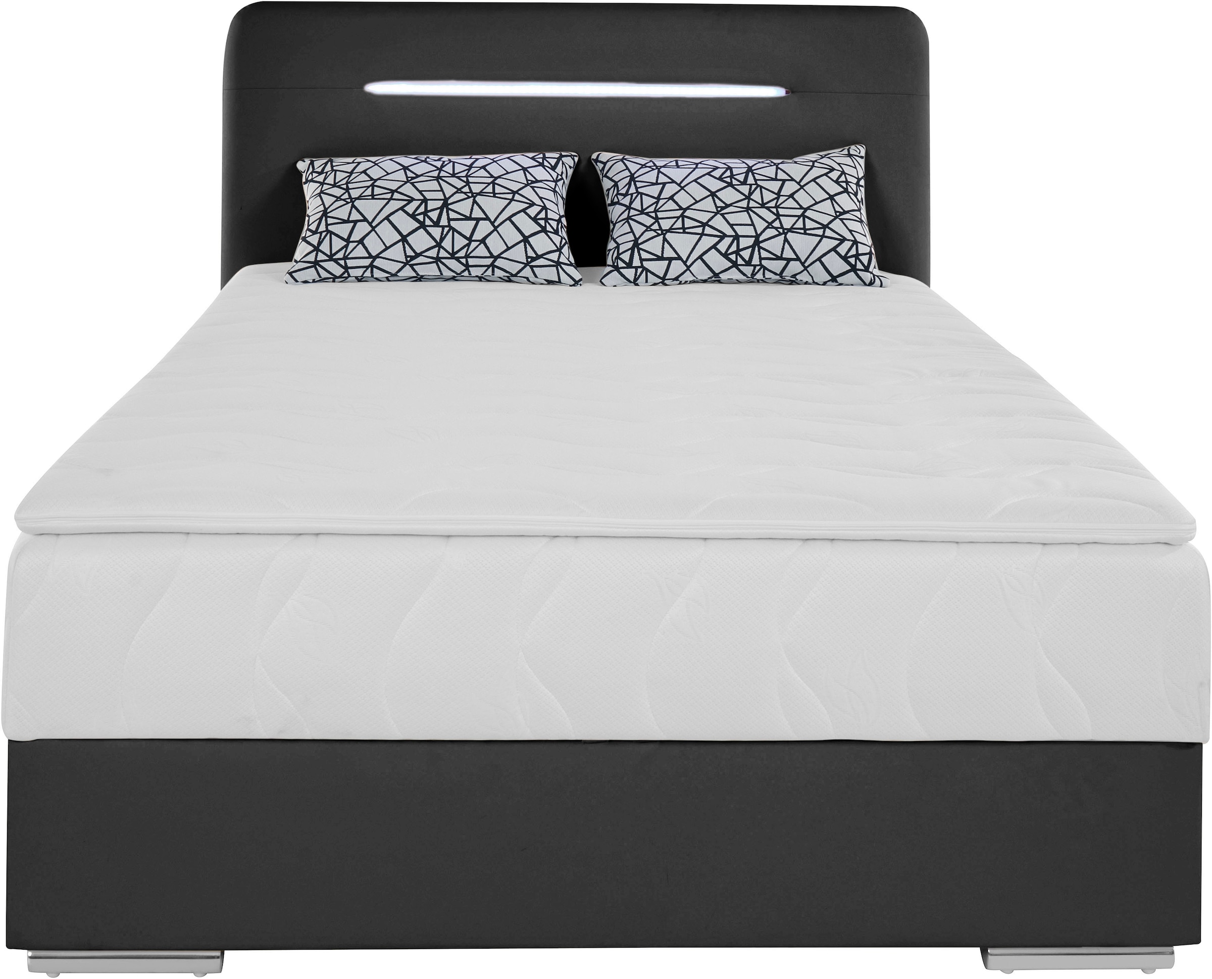 COTTA Boxbett »Lighstar«, inklusive LED-Beleuchtung, Topper, Bettkasten und Zierkissen