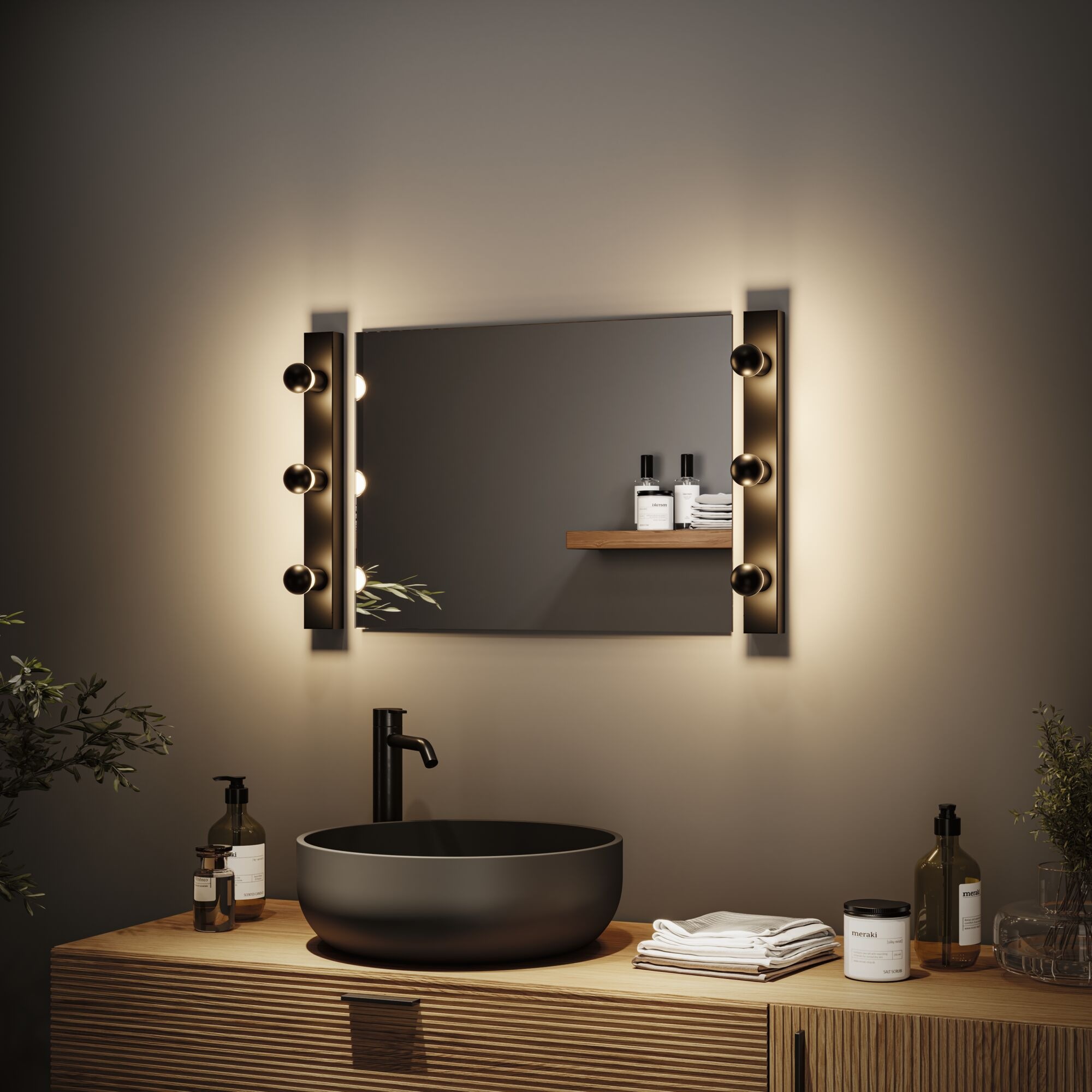 Paulmann LED-Leuchtmittel »LED Tropfen Kopfspiegel 470lm E14 2700K 4,5W 230V dim schwarz matt«, E14, 1 St., Warmweiß