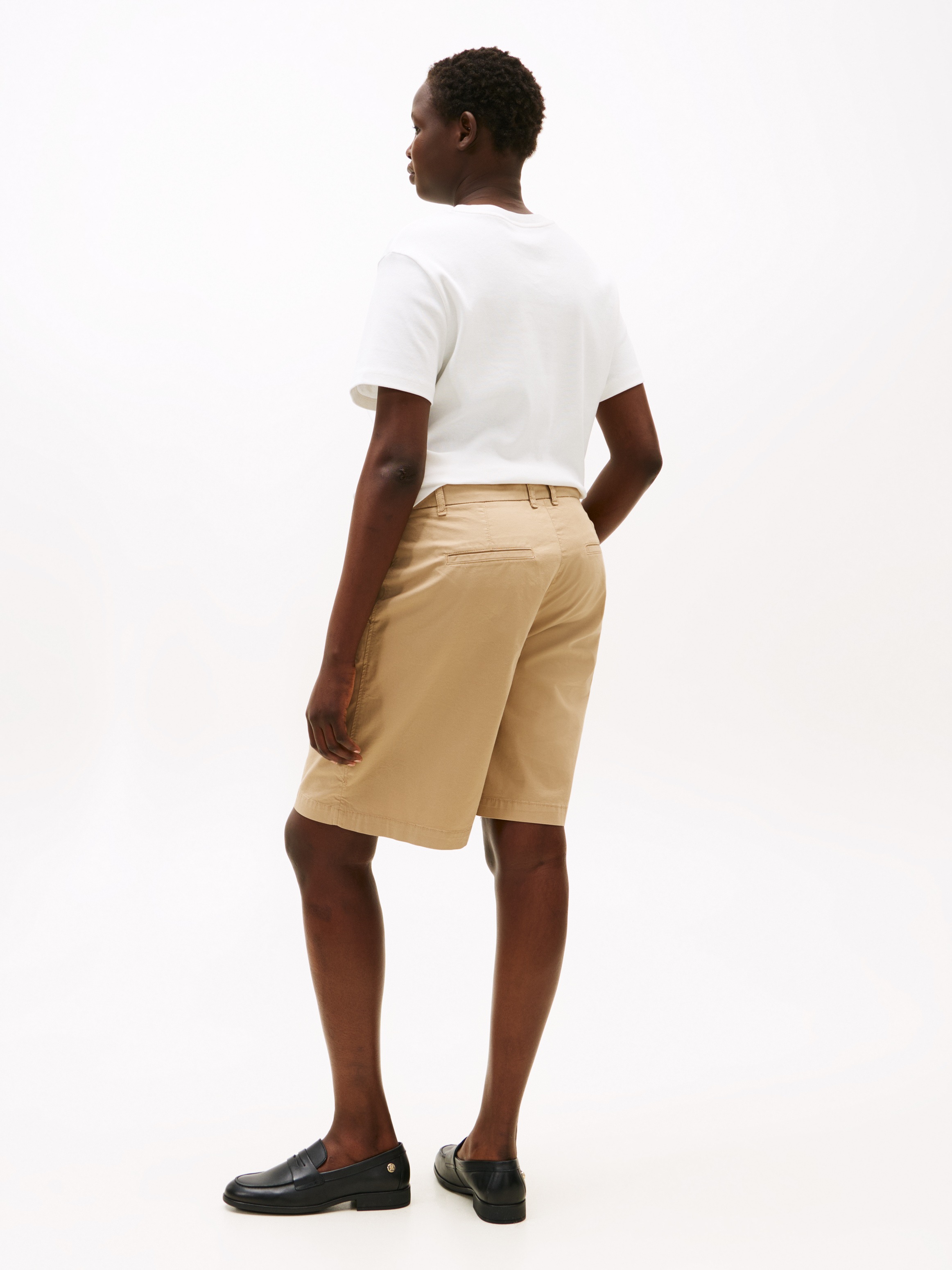 Tommy Hilfiger Curve Shorts »CRV CO BLEND GMD CHINO SHORT«, in Großen Größen, Chino Qualität, Logostickerei